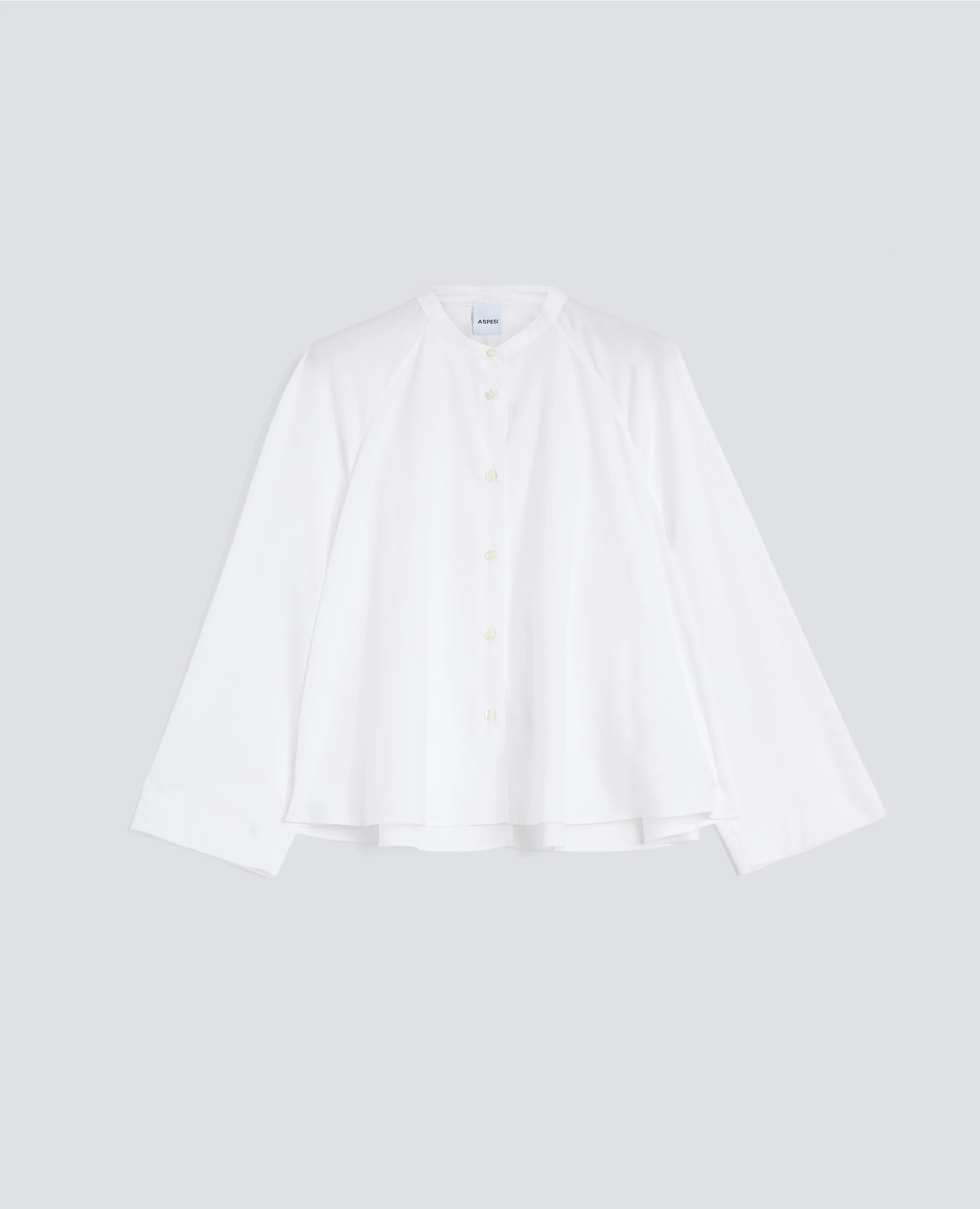 CAMICIA IN POPELINE DI COTONE - BIANCO