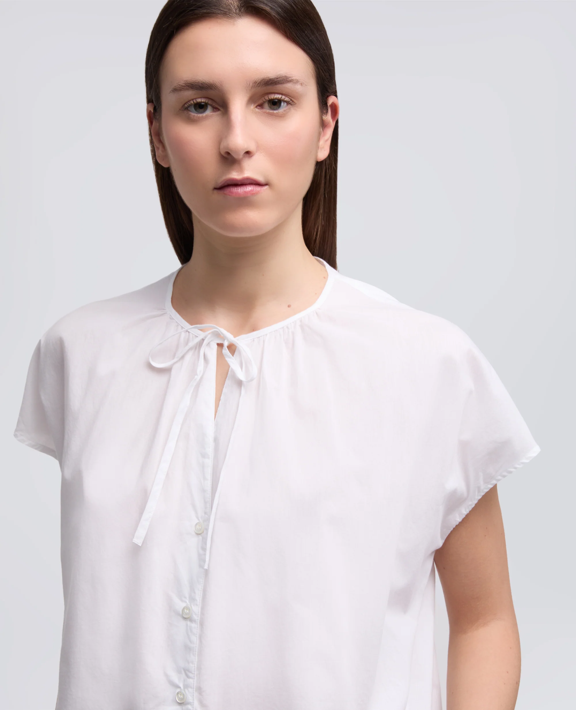 CAMICIA IN MUSSOLA DI COTONE - BIANCO - Image 4