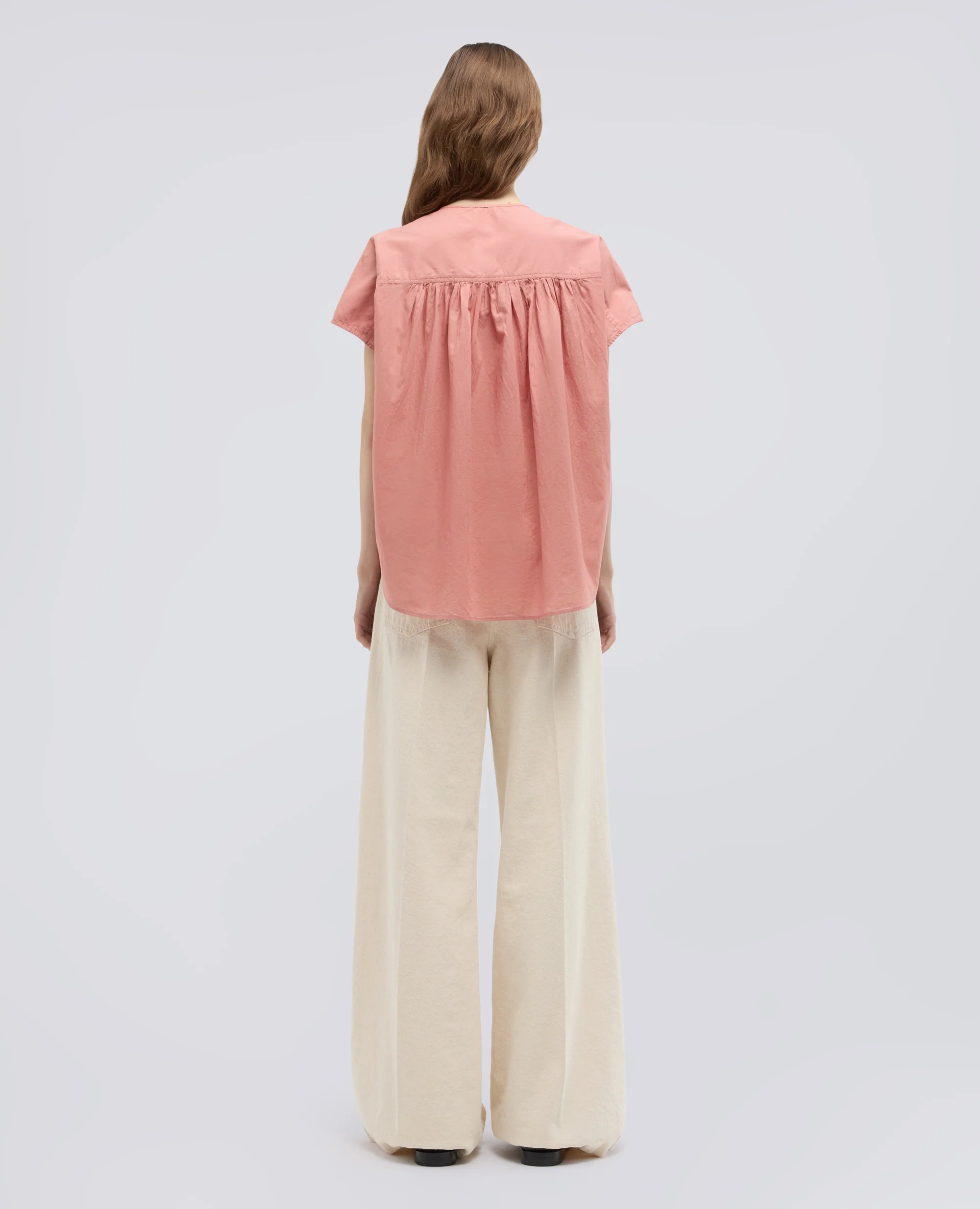 CAMICIA IN MUSSOLA DI COTONE - ROSA - Image 3