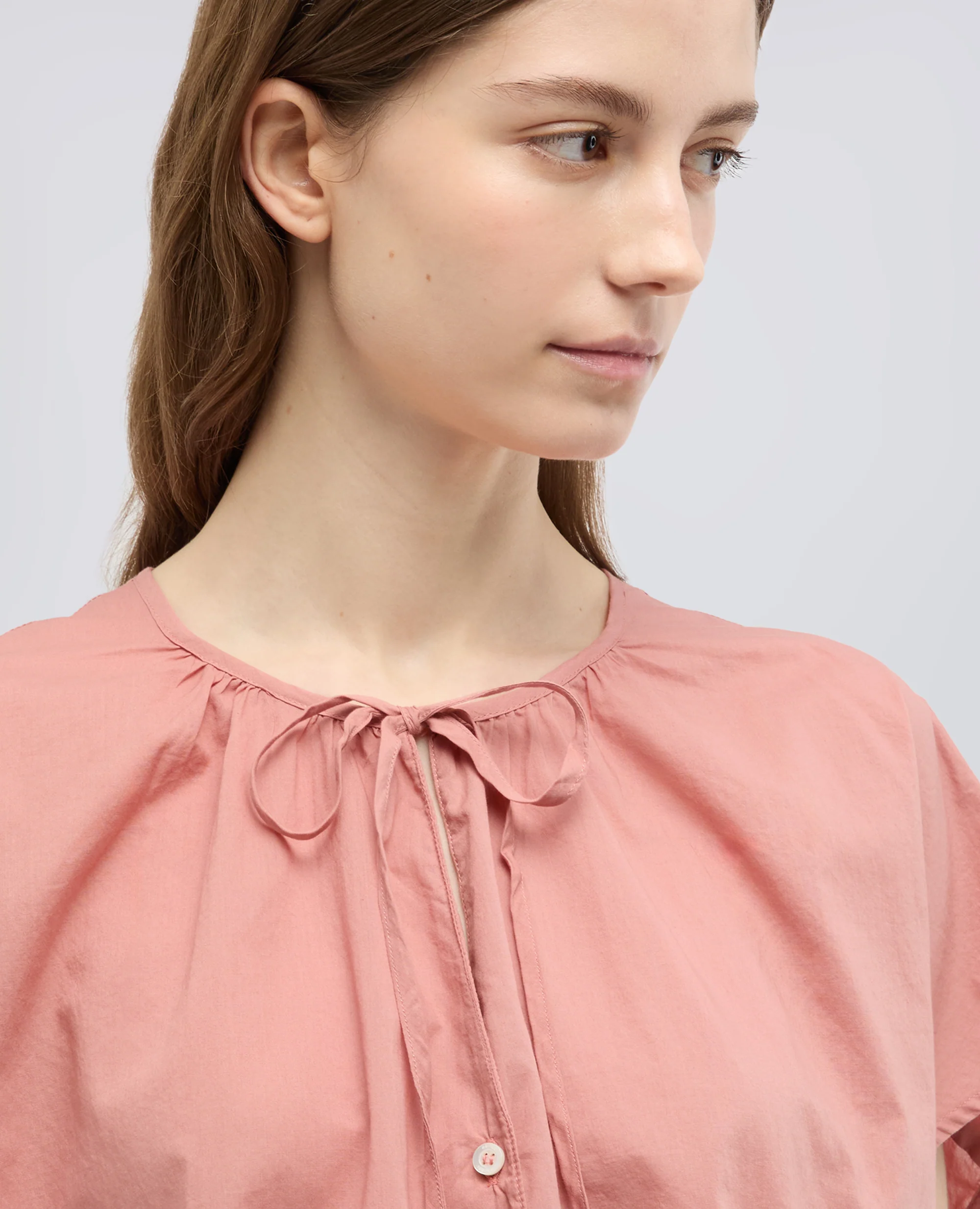 CAMICIA IN MUSSOLA DI COTONE - ROSA - Image 4