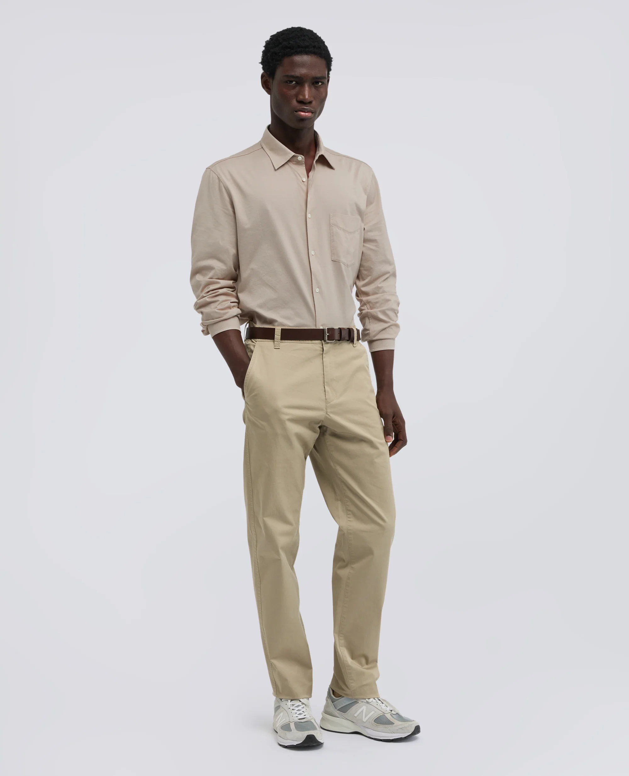 CAMICIA IN JERSEY DI COTONE - SABBIA - Image 2