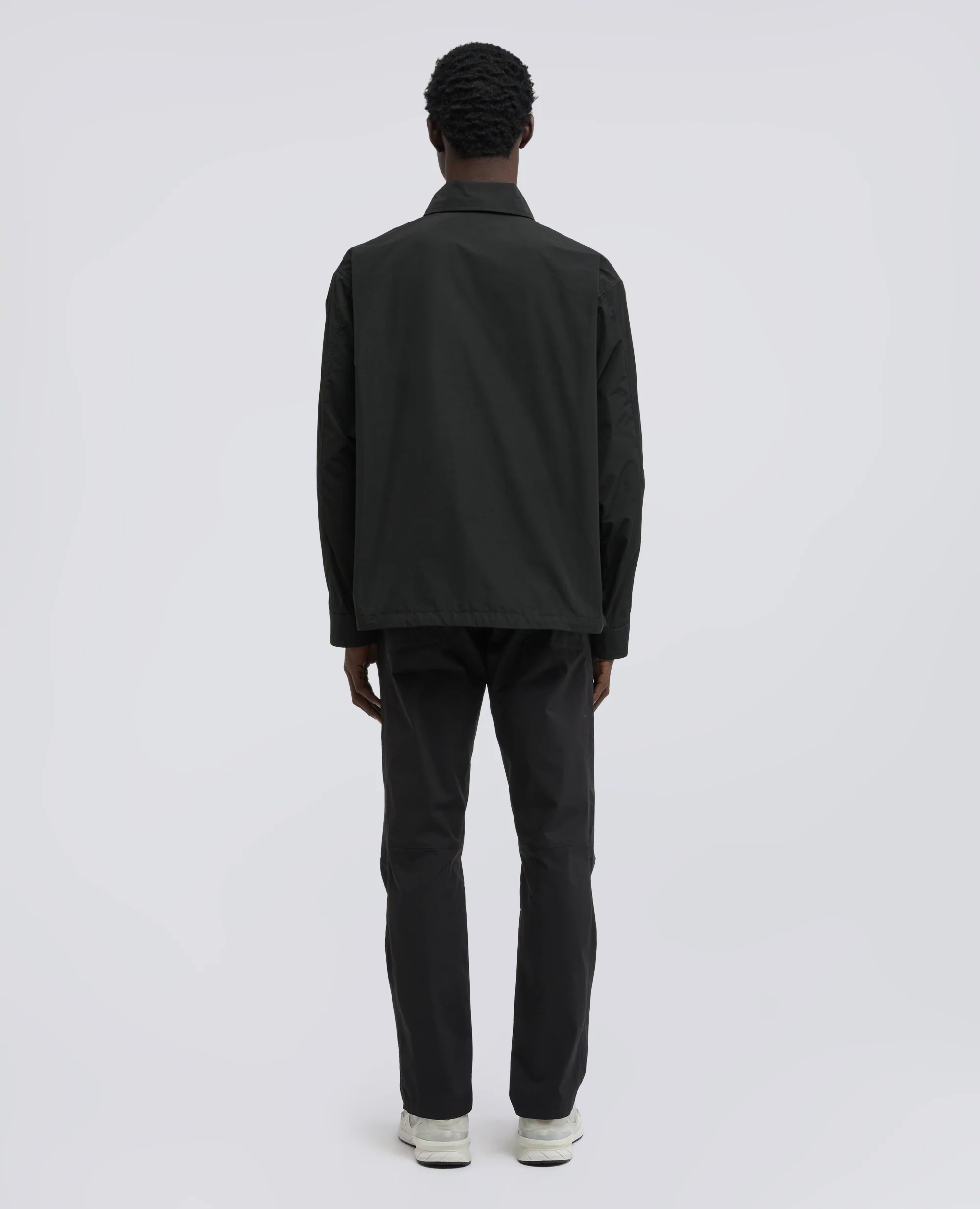 CAMICIA IN TAFFETA FODERATA IN NYLON LEGGERO - NERO - Image 3