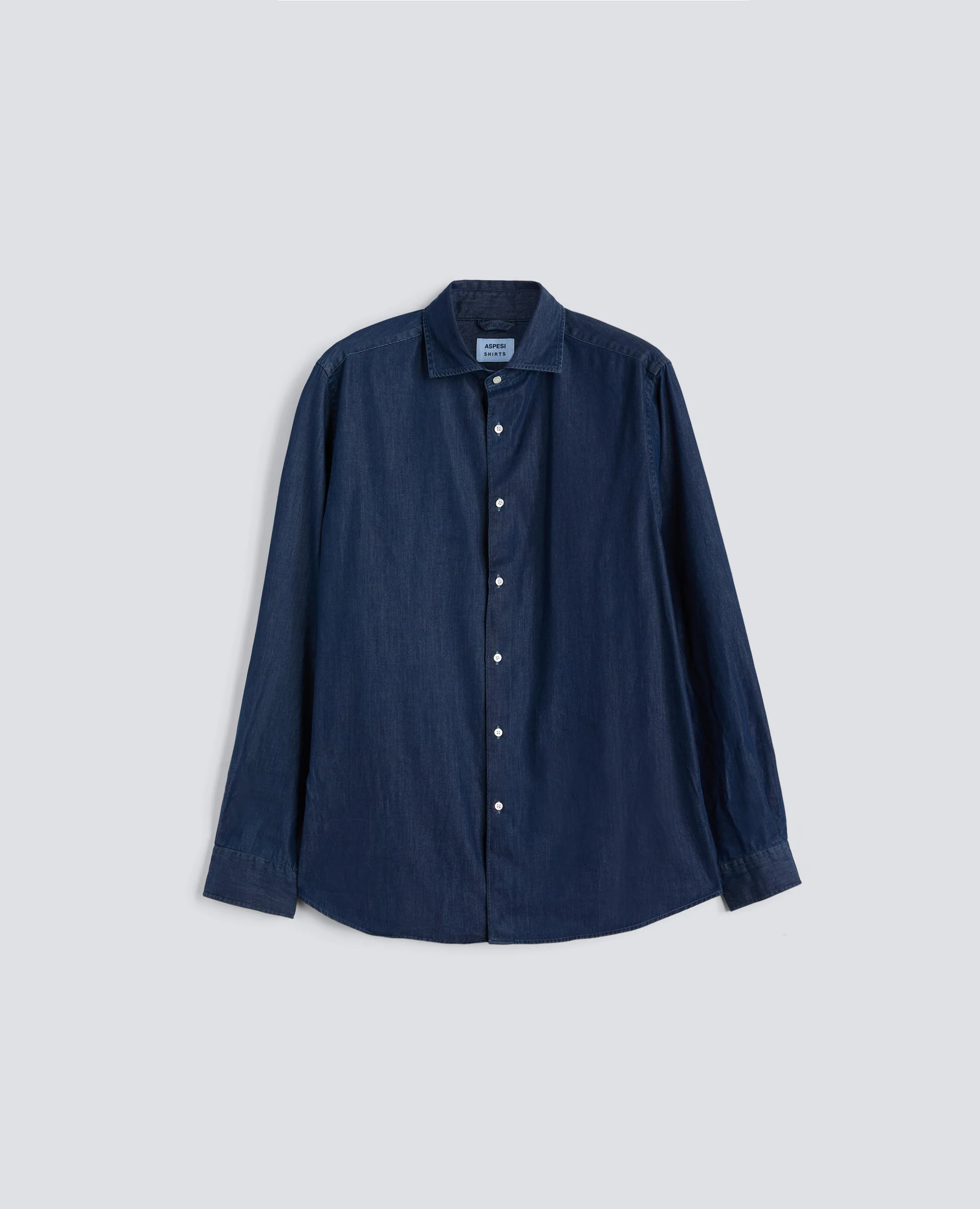 CAMICIA VIC IN MICRO TWILL DI CHAMBRAY - DENIM MEDIO