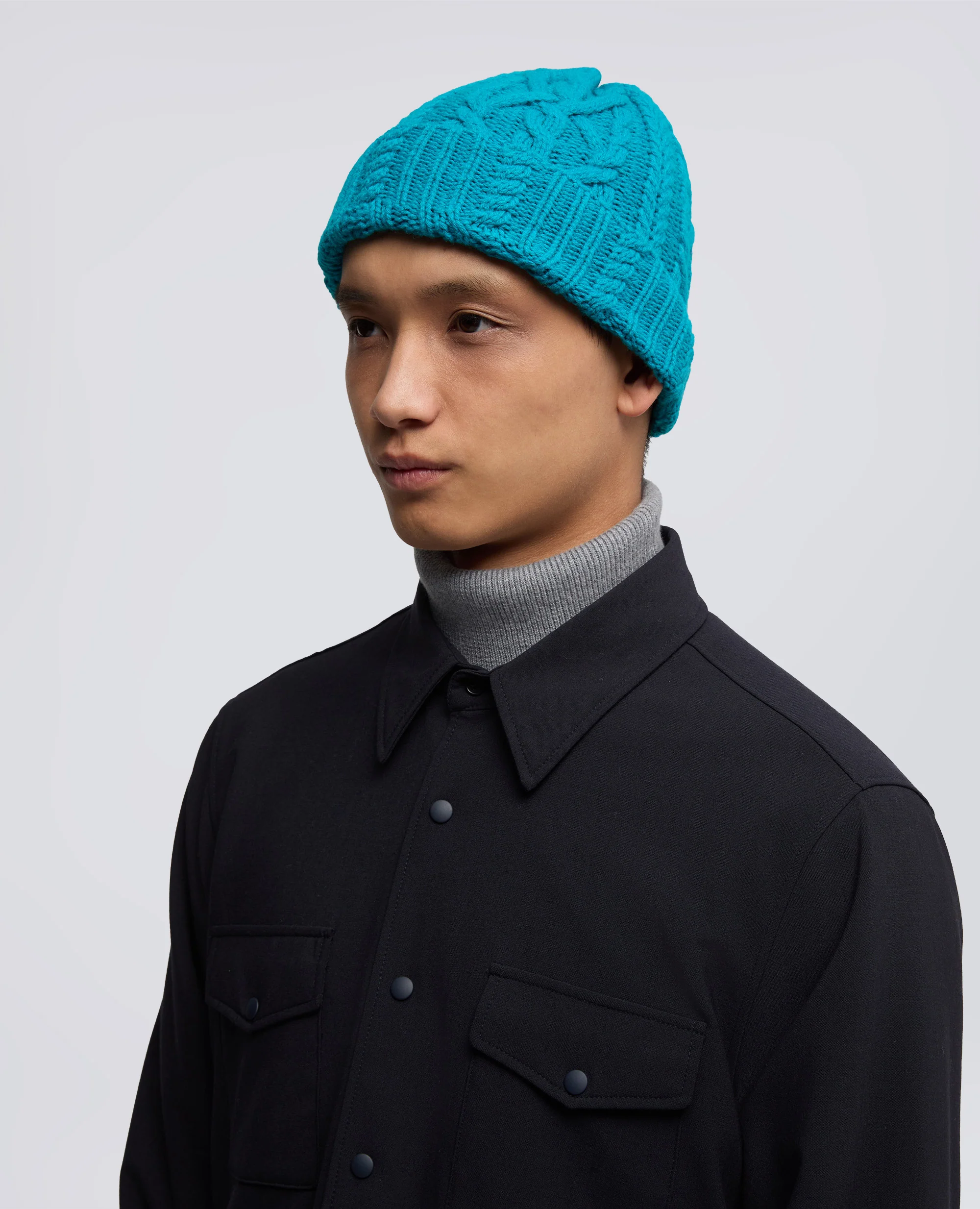 CAPPELLO IN LANA - TURCHESE - Image 3
