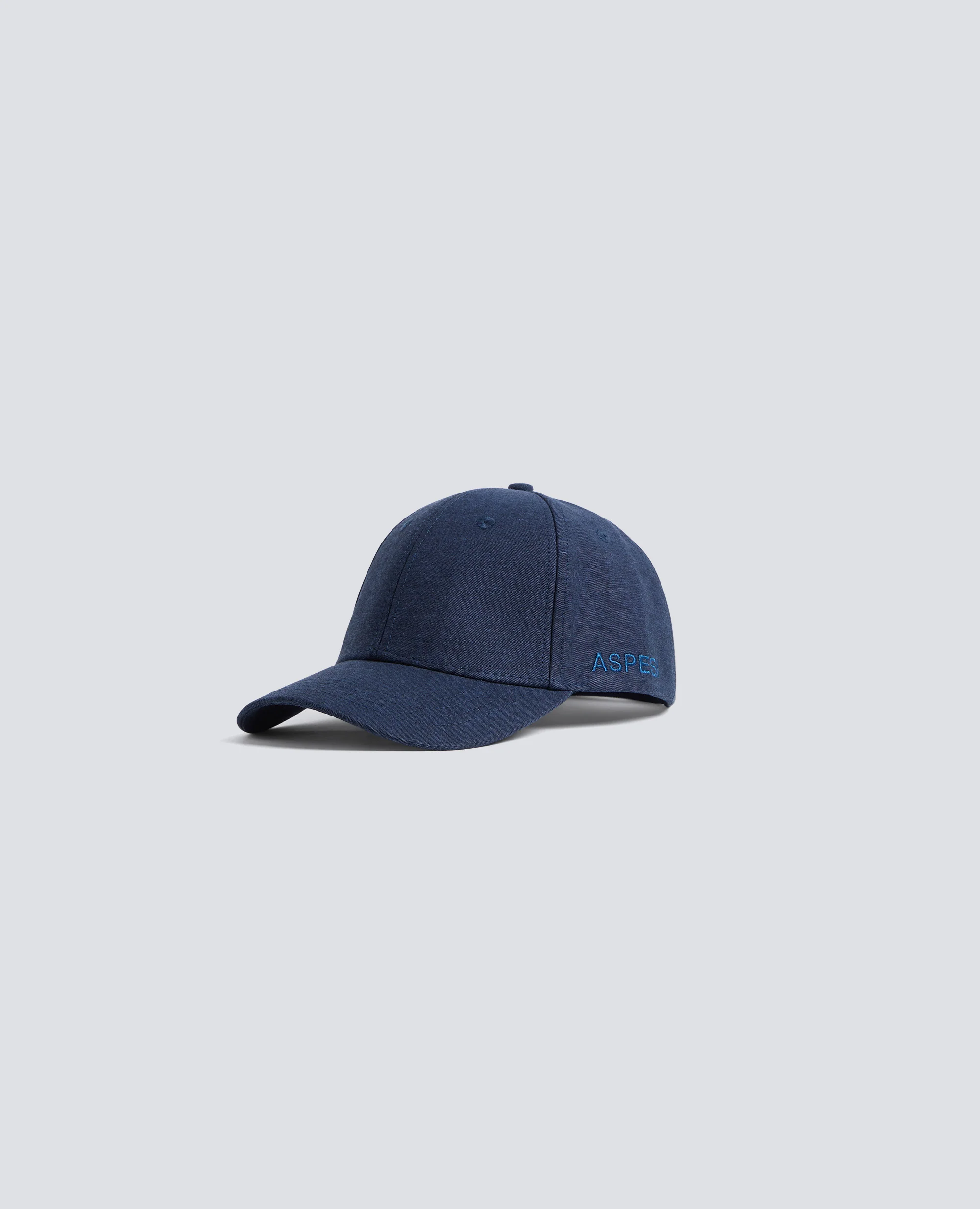 CAPPELLO IN COTONE CON VISIERA E SCRITTA "ASPESI" - BLU