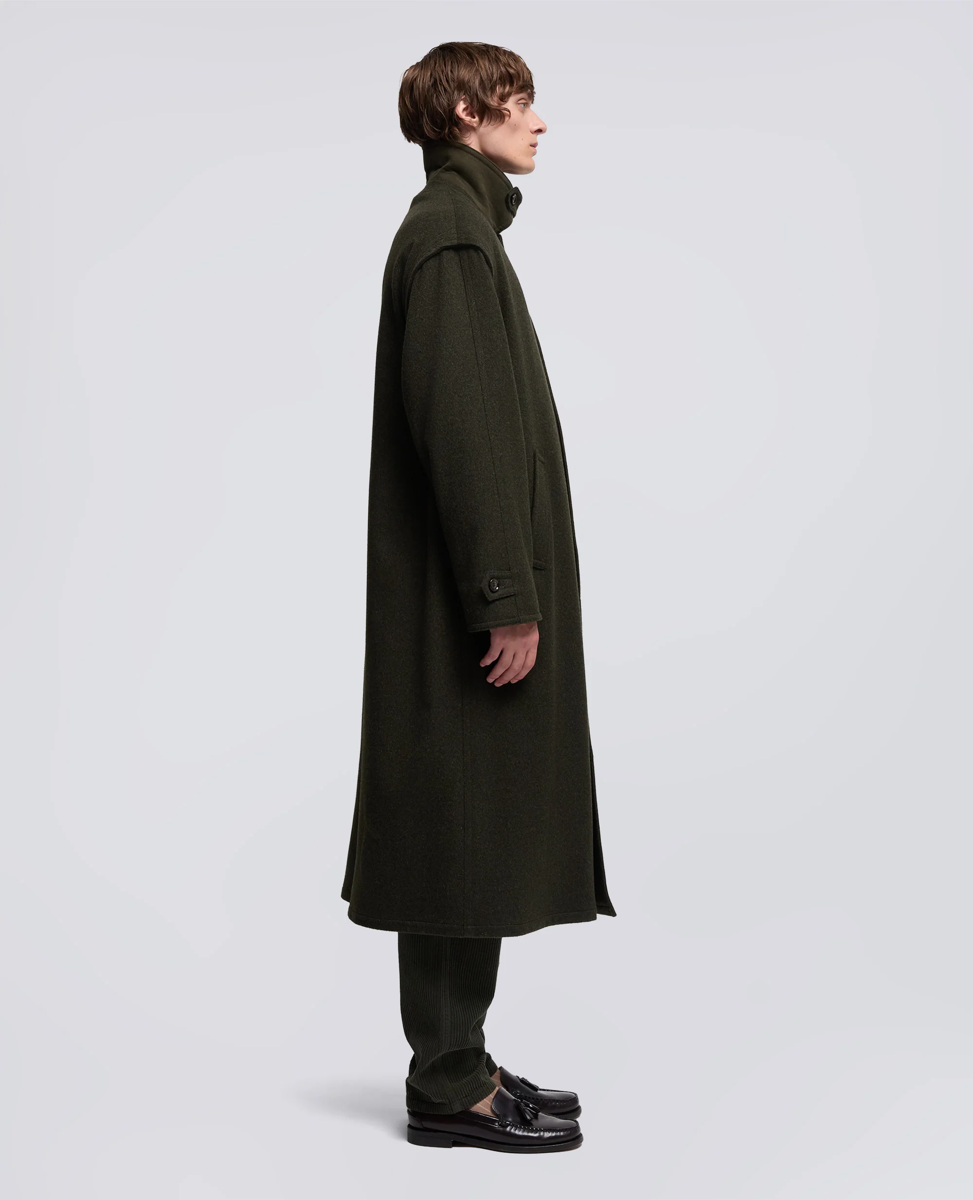 CAPPOTTO ERNEST IN LANA VERGINE E ALPACA - MILITARE - Image 4