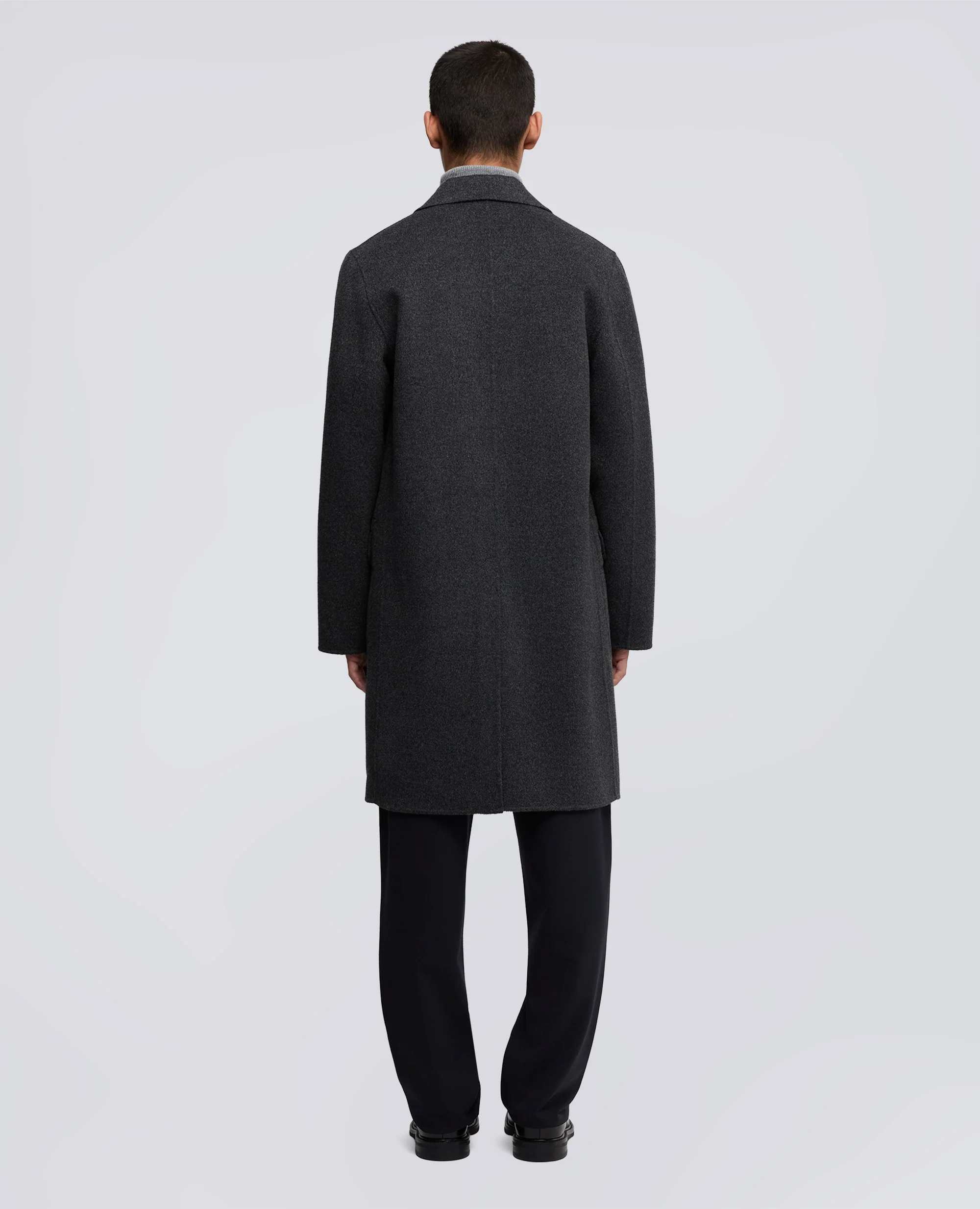 CAPPOTTO FRANKLIN IN DOUBLE DI LANA - ANTRACITE - Image 3
