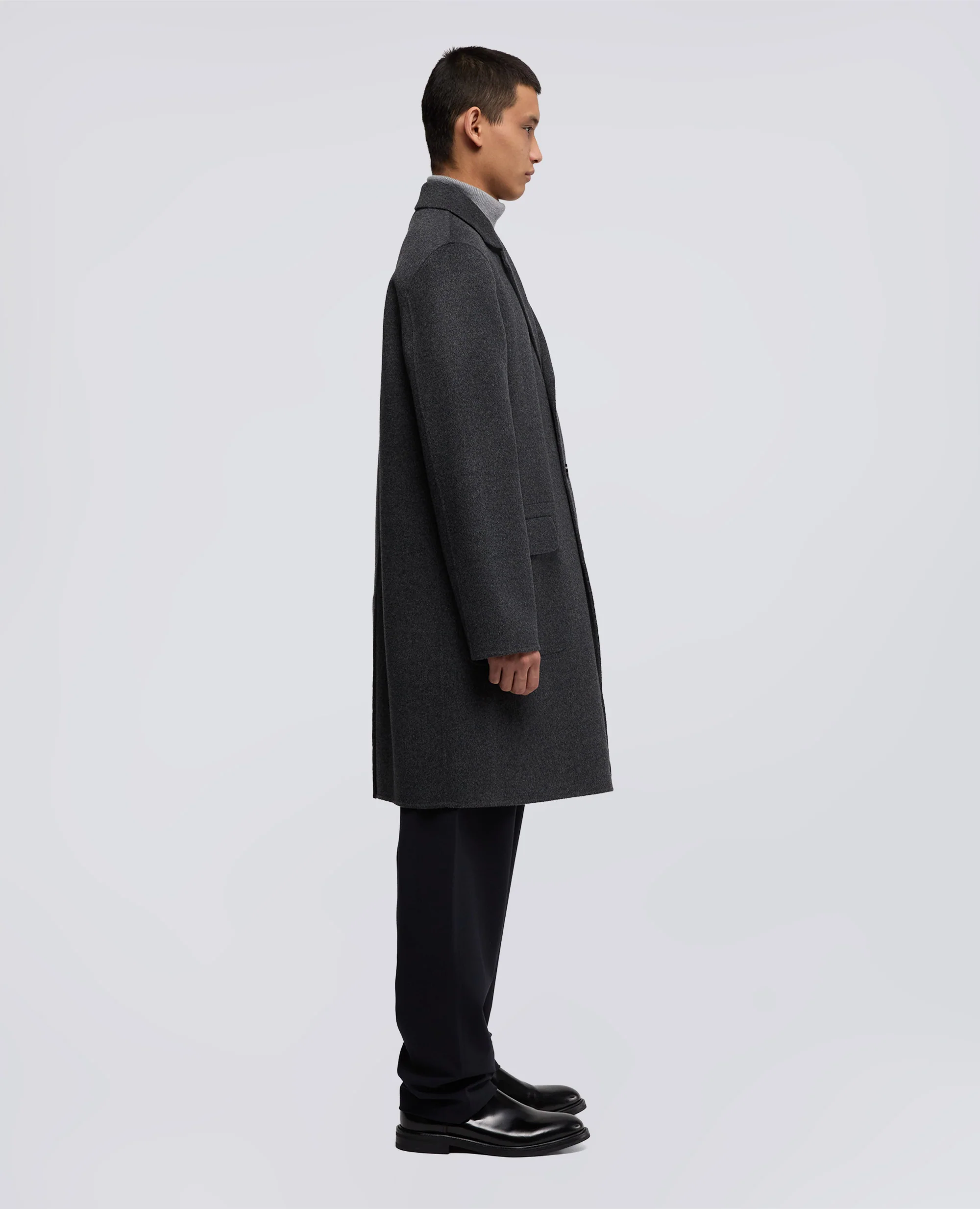 CAPPOTTO FRANKLIN IN DOUBLE DI LANA - ANTRACITE - Image 4