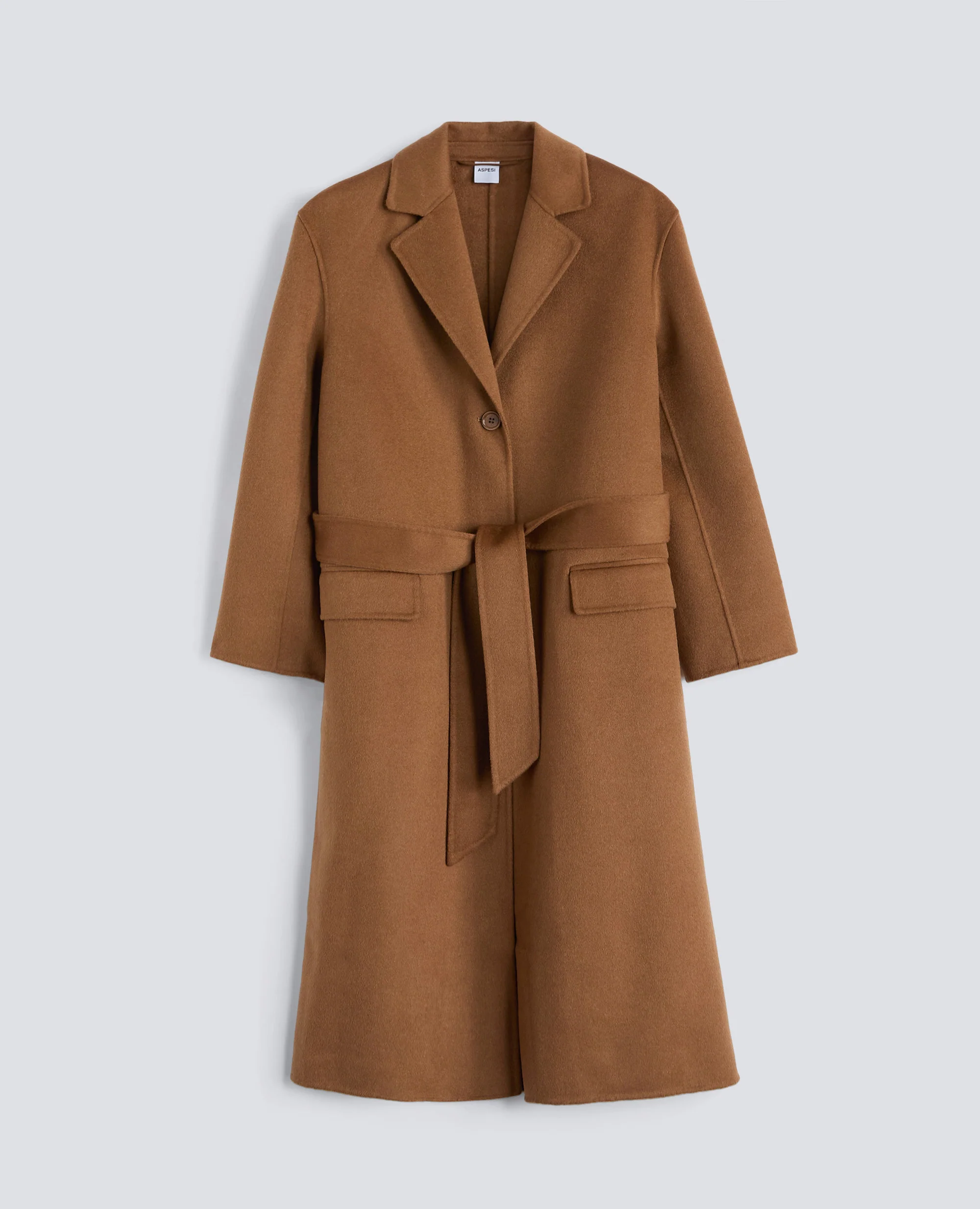 CAPPOTTO IN DOUBLE DI LANA - CAMMELLO