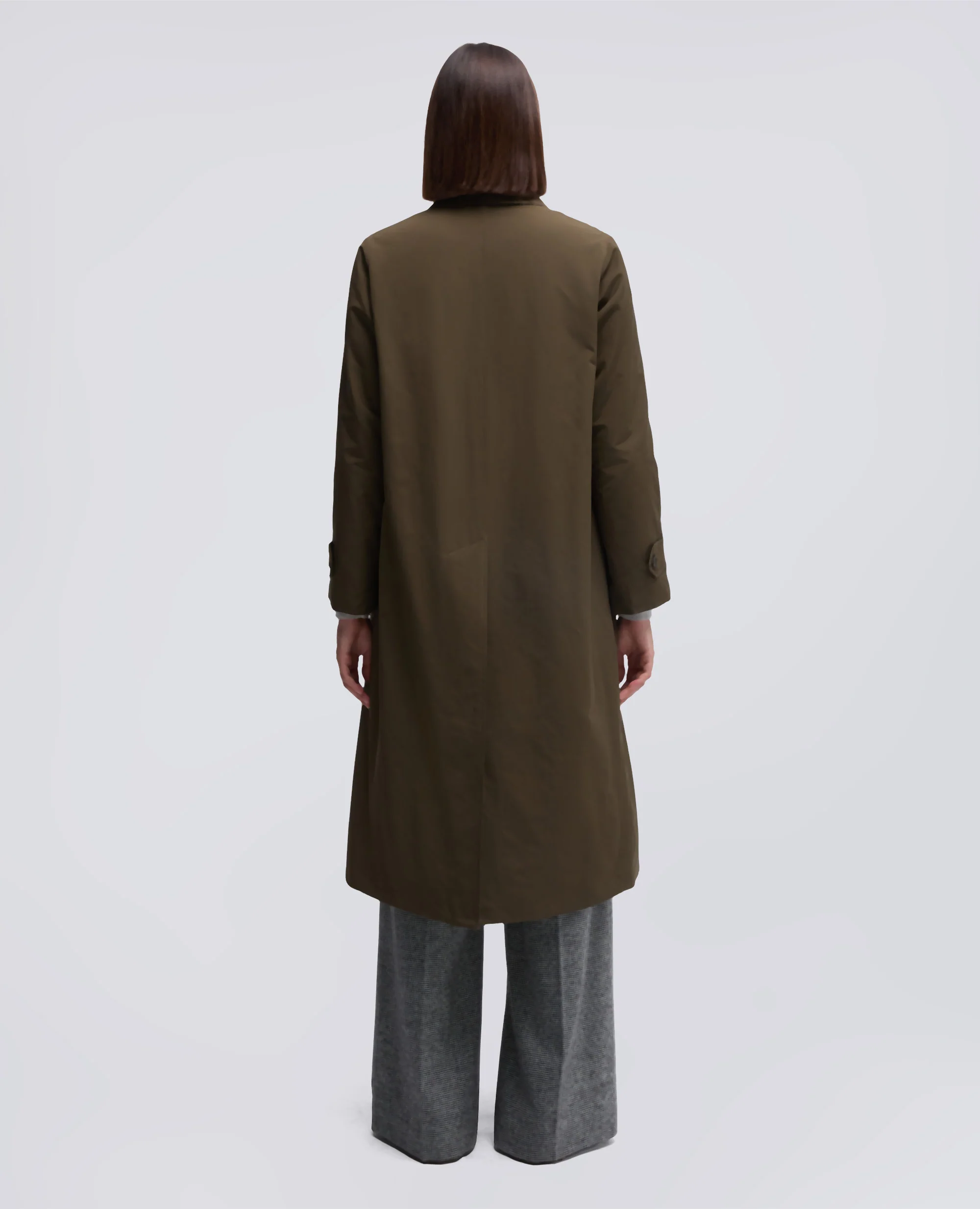 CAPPOTTO MARGARITA IN TELA DI MISTO COTONE - MILITARE - Image 4