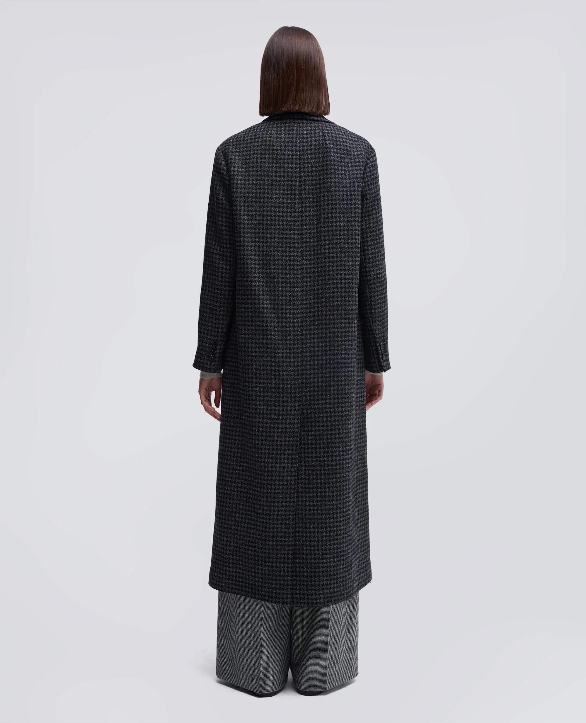CAPPOTTO IN LANA SHETLAND - NERO - Image 3