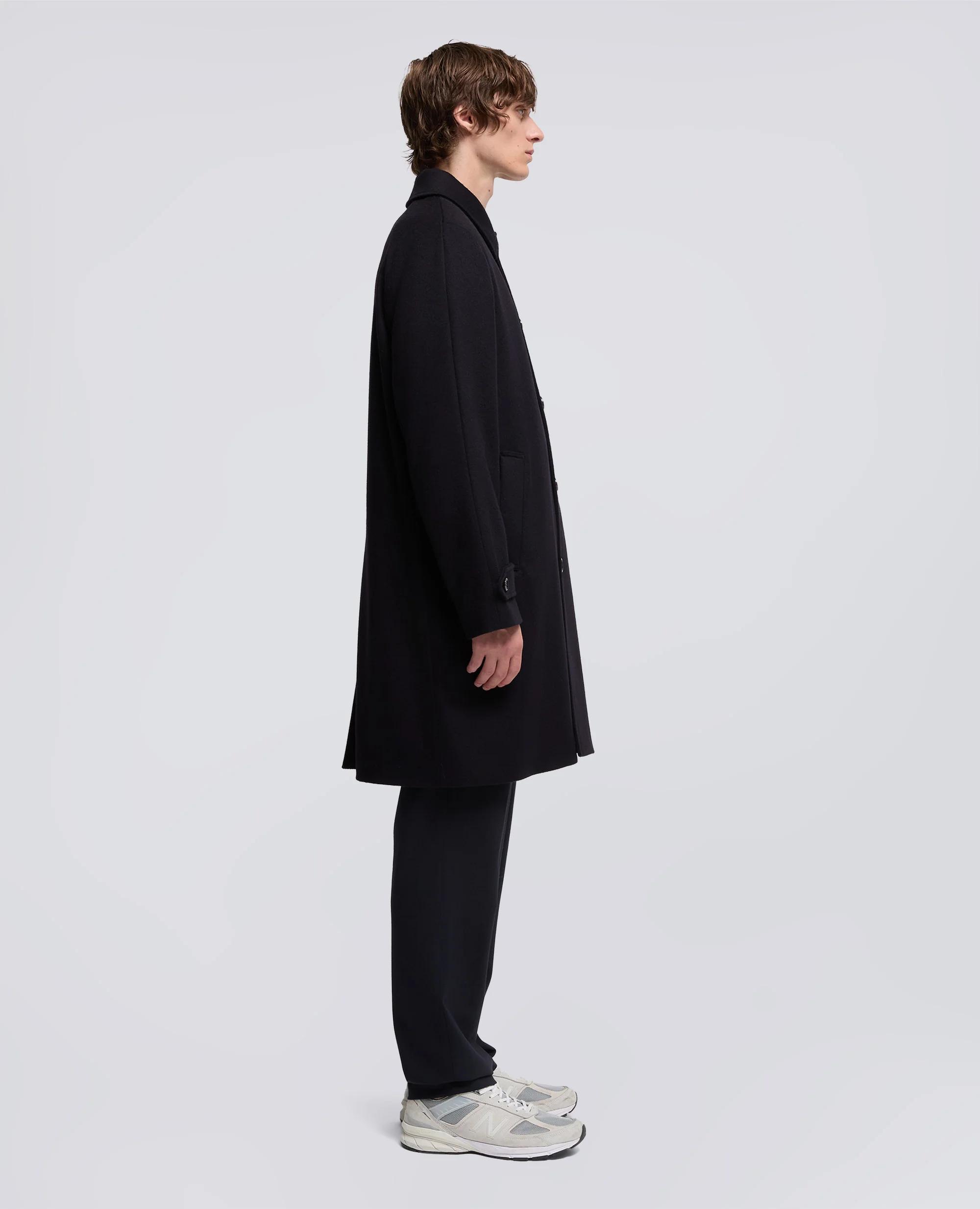CAPPOTTO PASCAL IN LANA VERGINE E ALPACA - NAVY - Image 4
