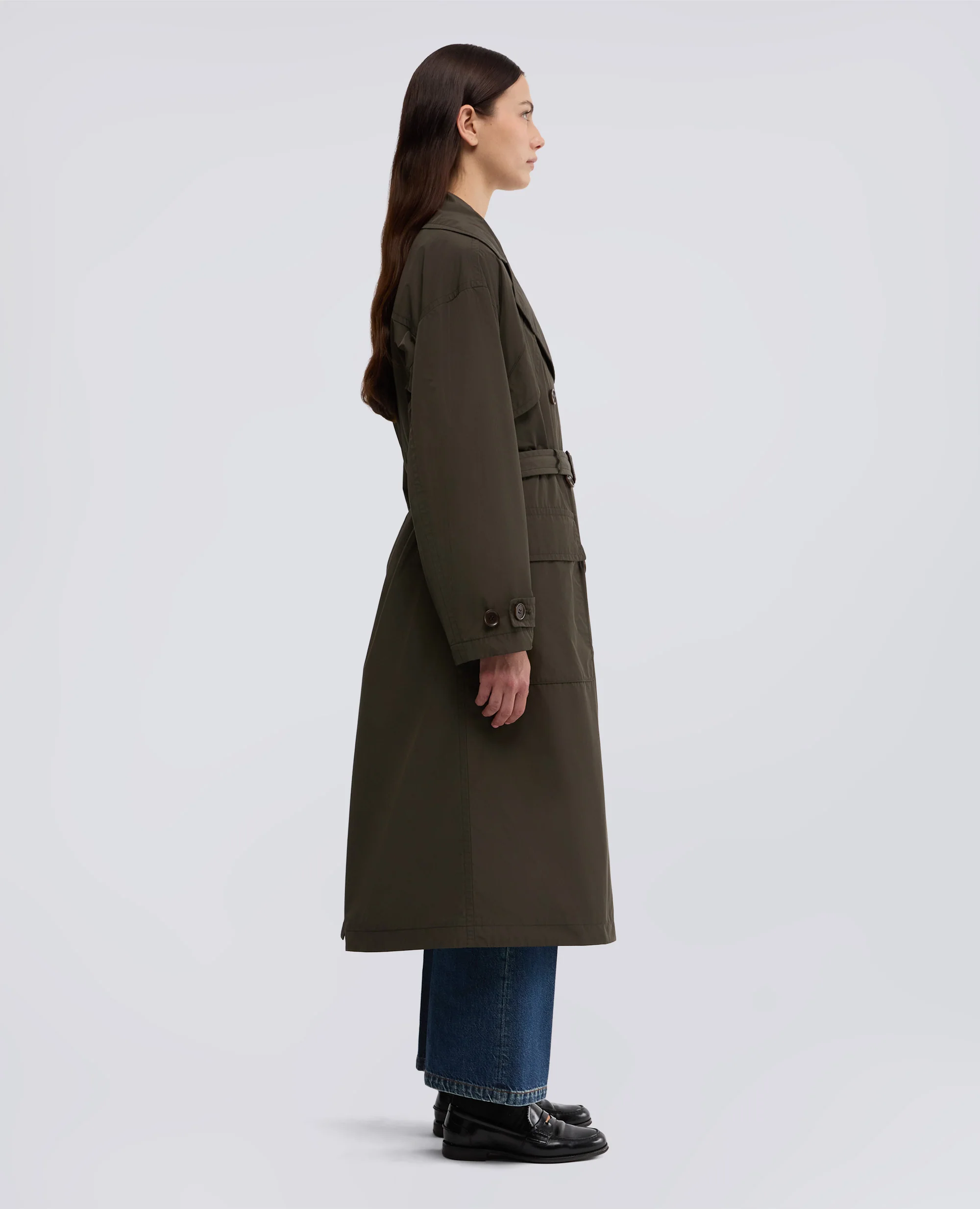 TRENCH SCOTCH IN TAFFETA IMPERMEABILE - MILITARE - Image 4