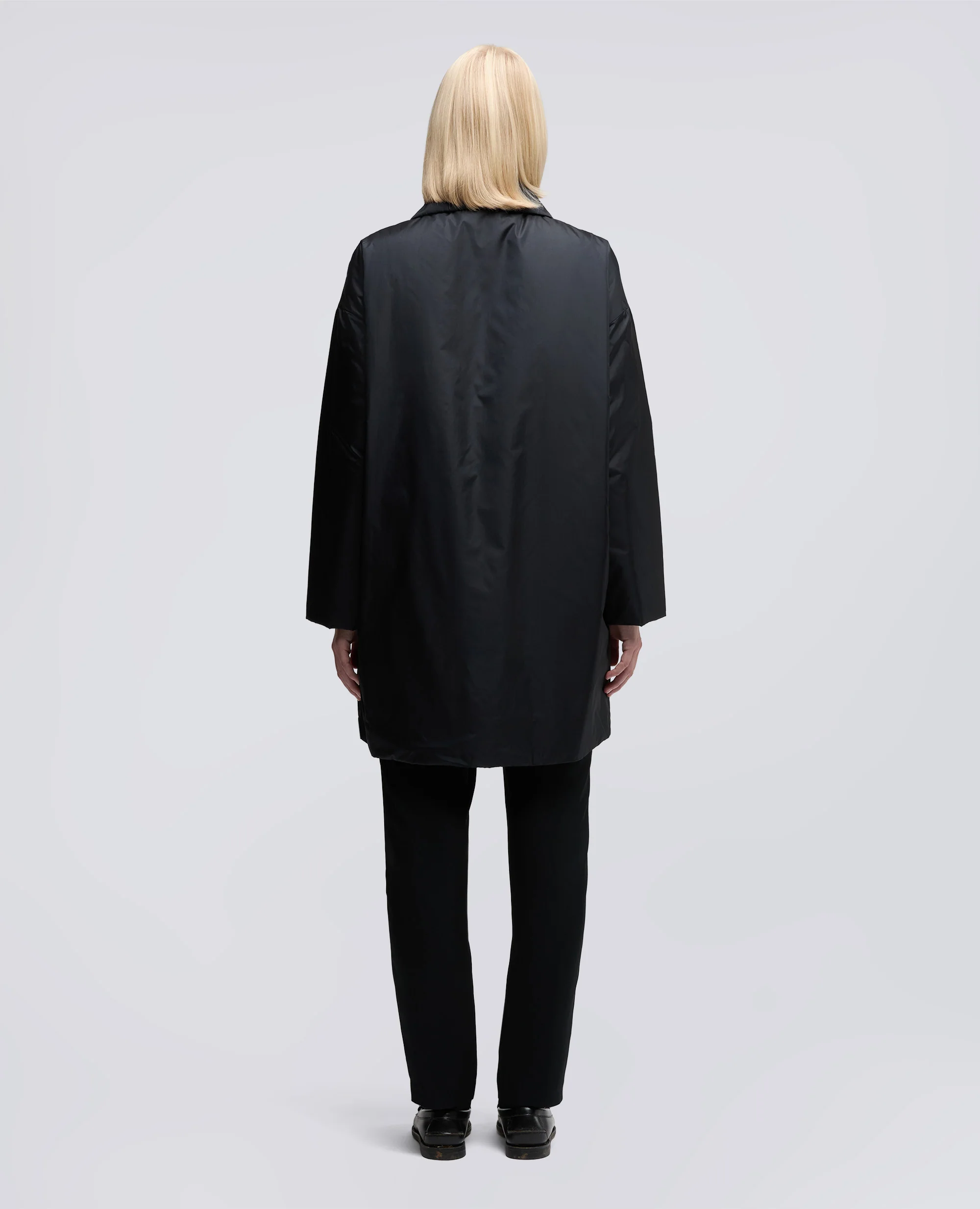 CAPPOTTO TEENA IN NYLON - NERO - Image 4