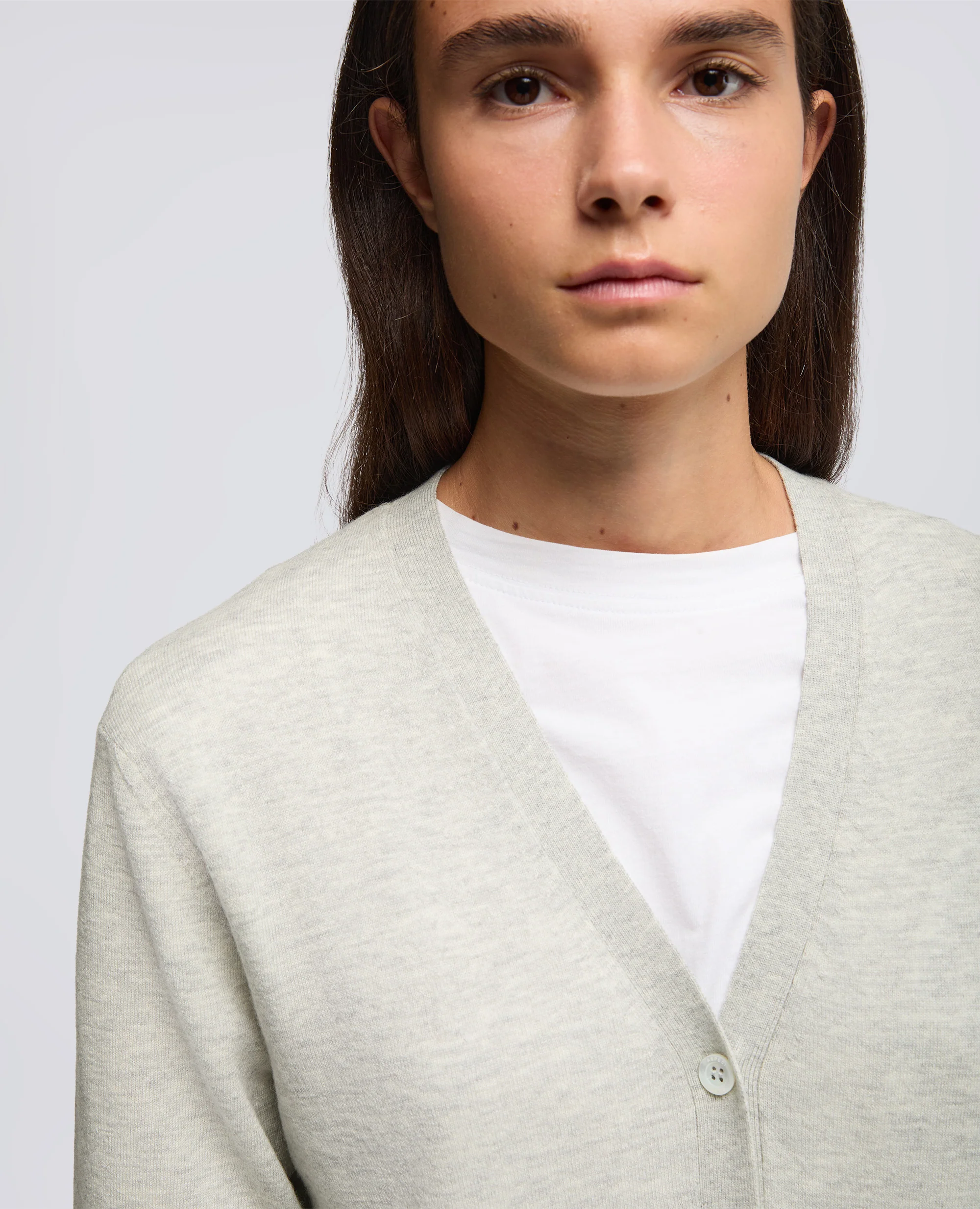CARDIGAN IN LANA E CASHMERE - MELANGE - Image 4