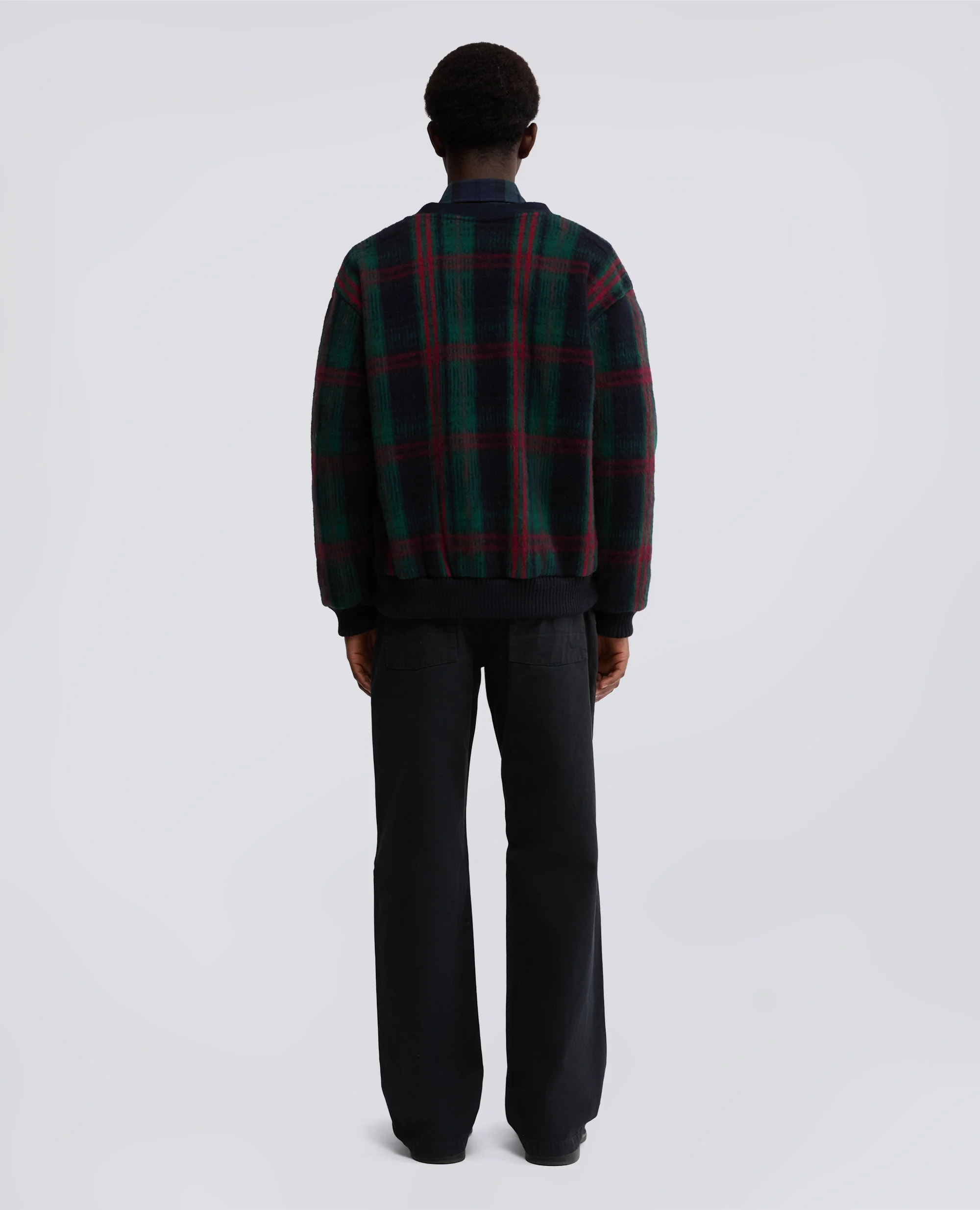 CARDIGAN IN LANA PIRENAICA - CHECK VERDE - Image 3