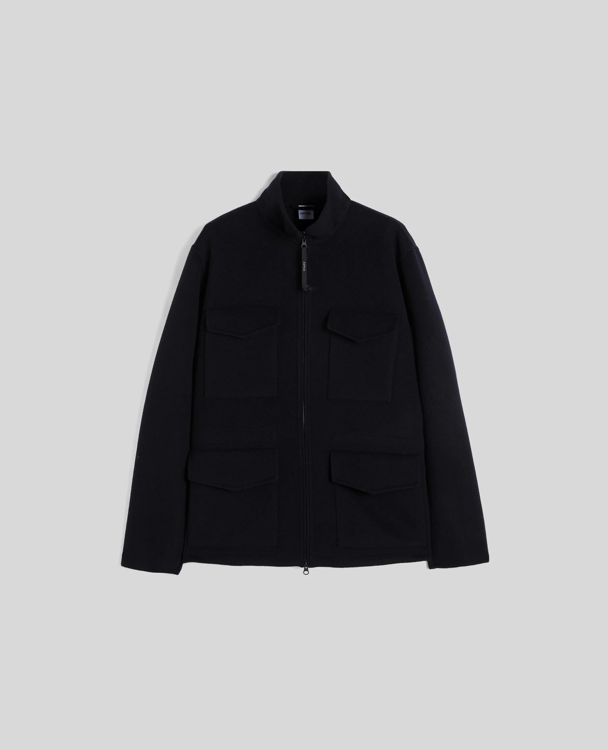 FIELD JACKET NELSON IN DOUBLE DI LANA - NAVY