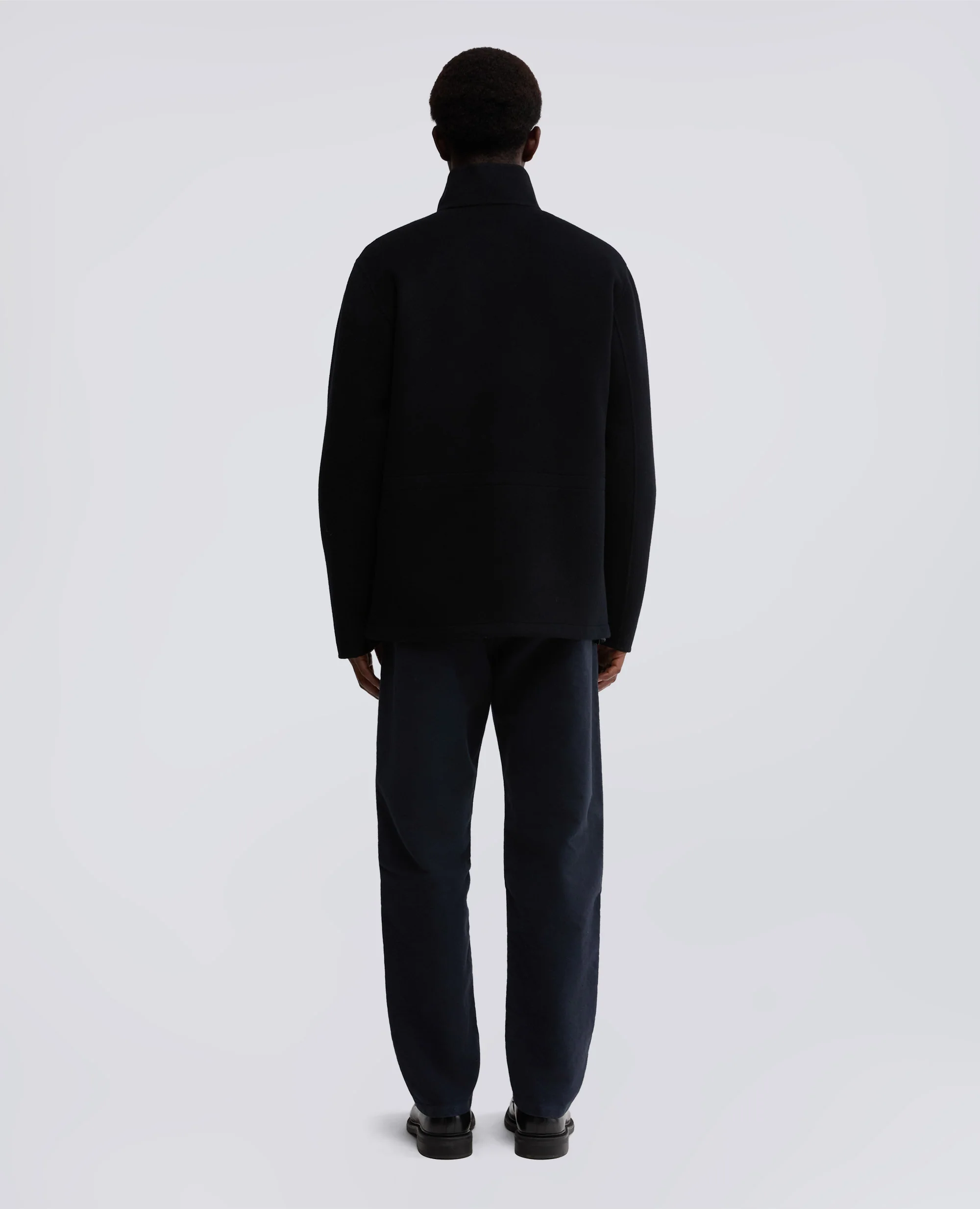 FIELD JACKET NELSON IN DOUBLE DI LANA - NAVY - Image 3