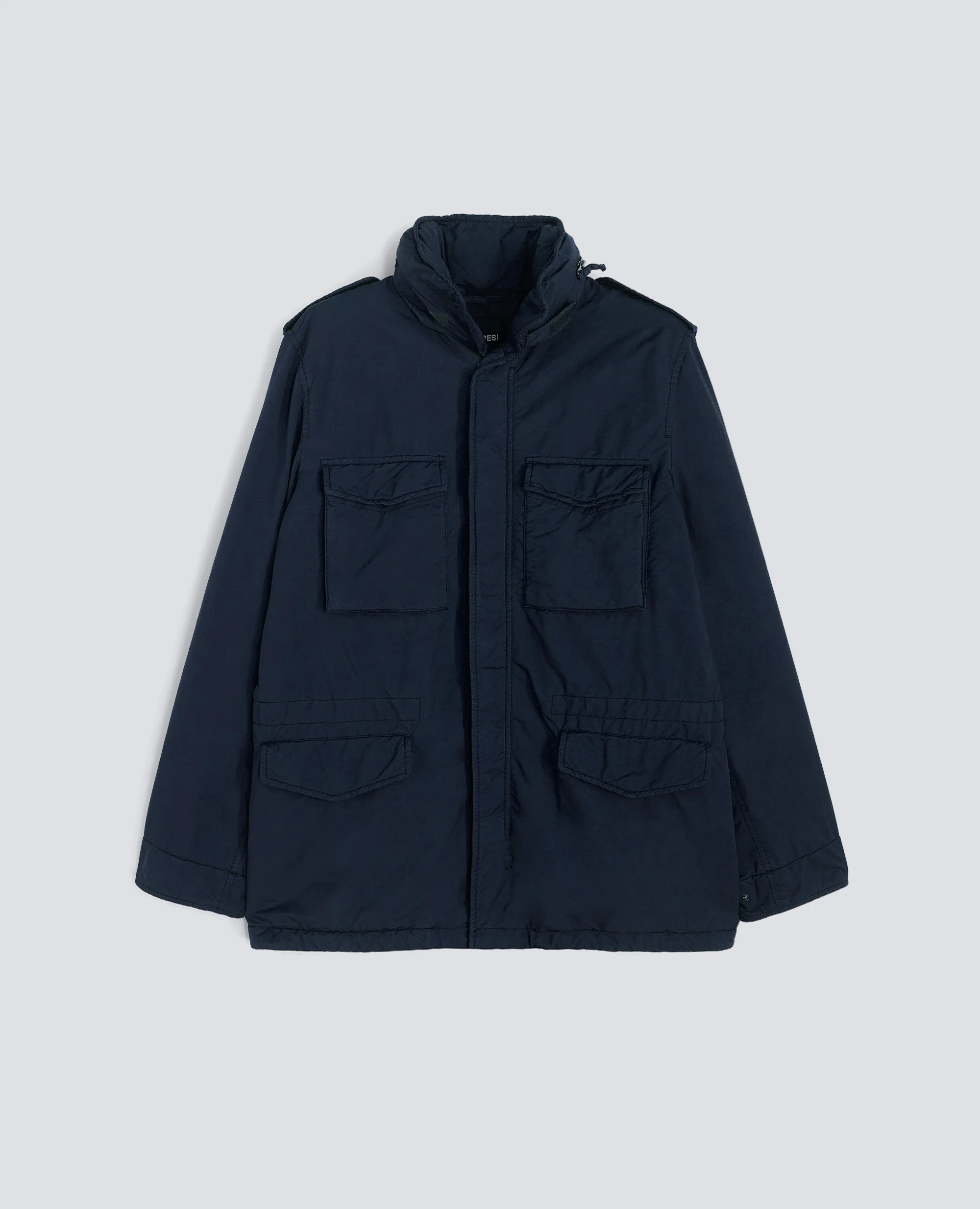 FIELD JACKET NEW CAMP IN NYLON TINTO CAPO - NAVY