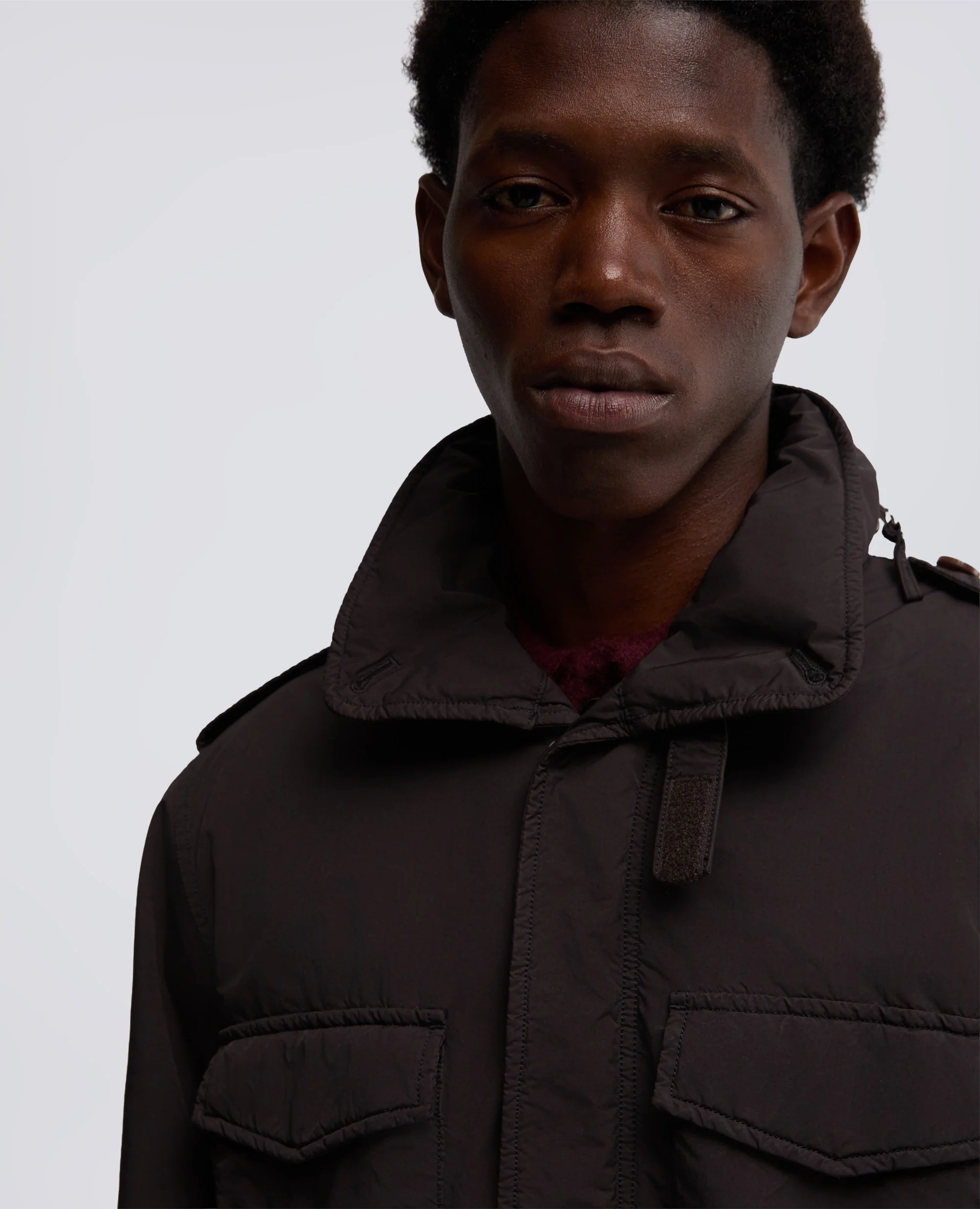 FIELD JACKET NEW CAMP IN NYLON TINTO CAPO - MARRONE - Image 4