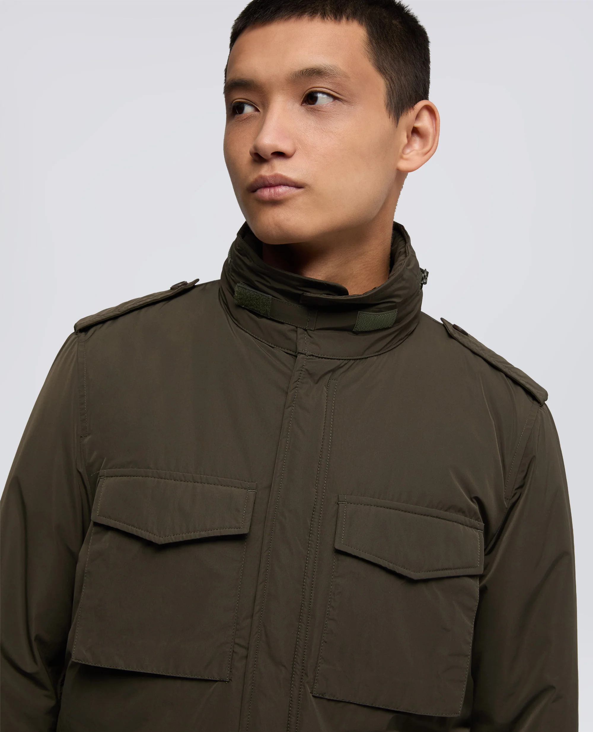 FIELD JACKET MINI FIELD VENTO IN NYLON - MILITARE - Image 4