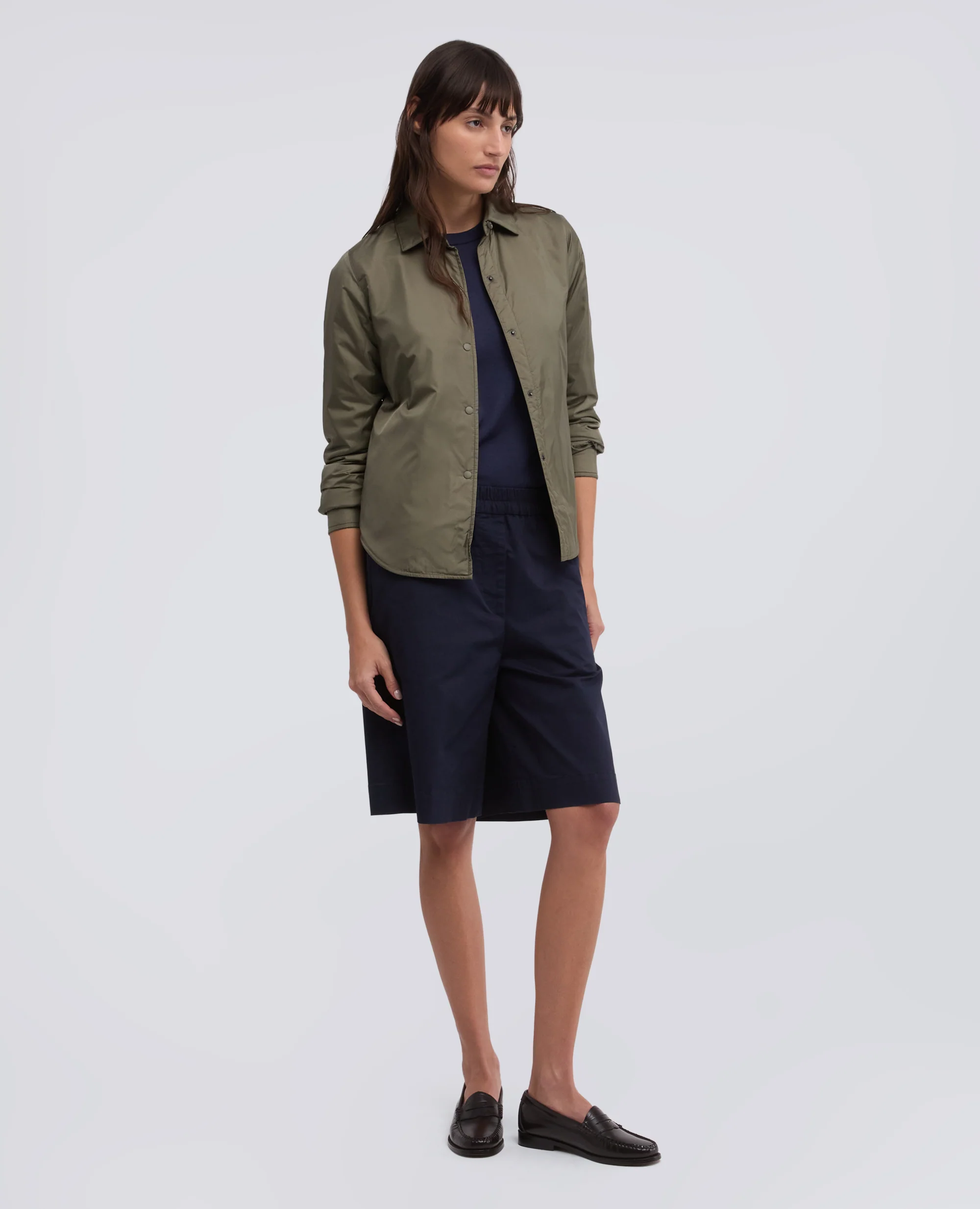 GIACCA CAMICIA GLUE IN NYLON - OLIVA - Image 2