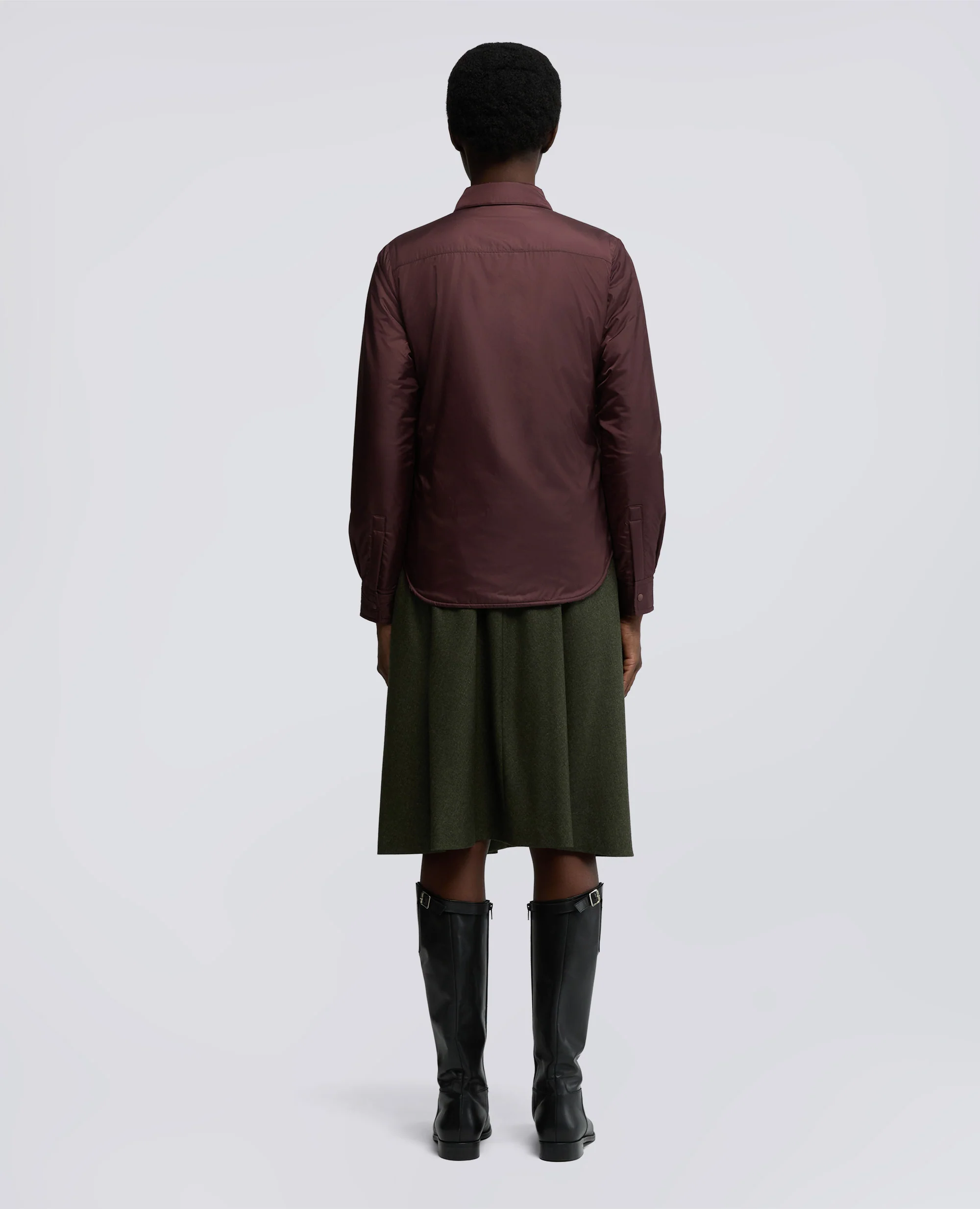 OVERSHIRT GLUE IN NYLON IMBOTTITA - BORDEAUX - Image 3