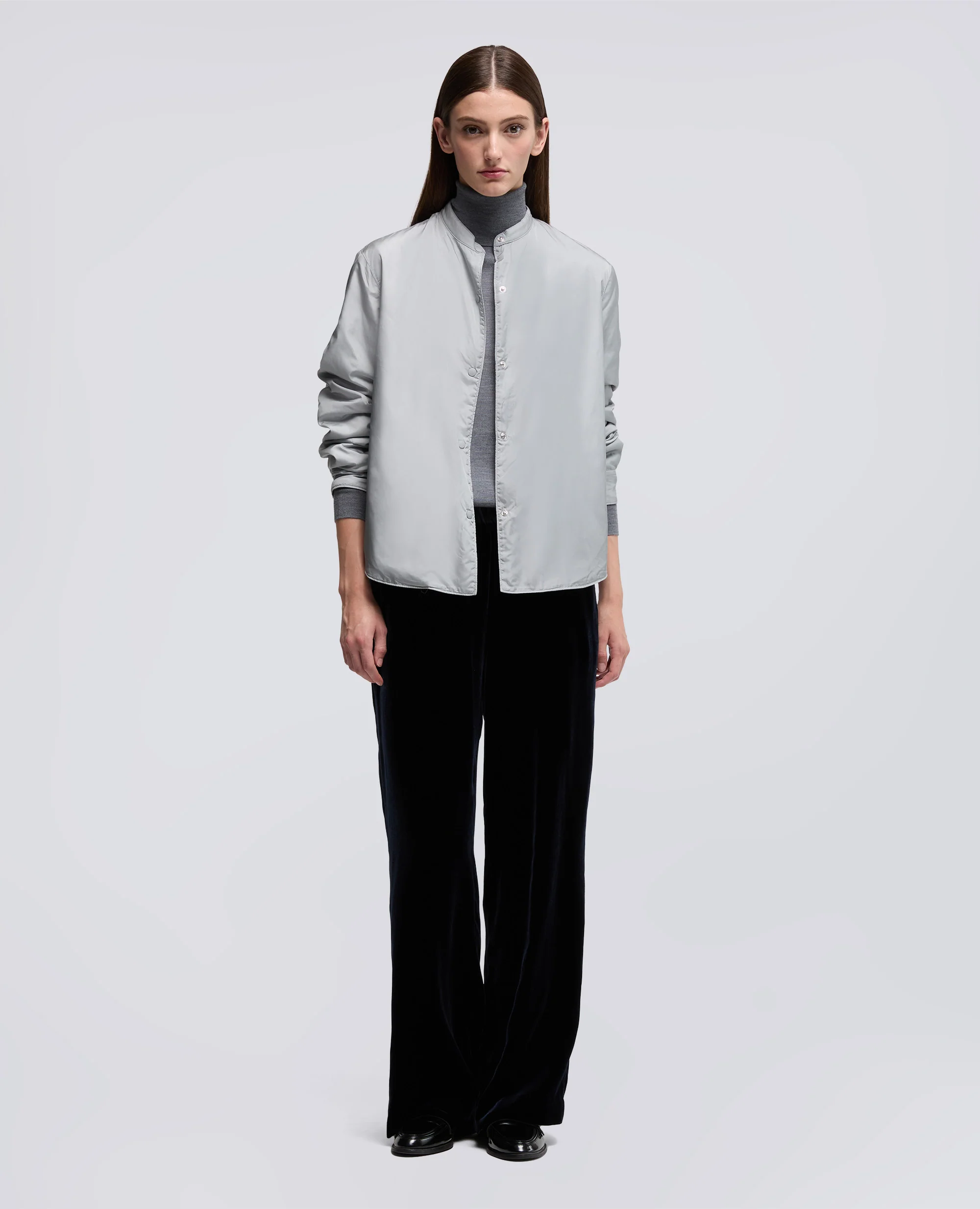 GIACCA CAMICIA IN TAFFETÀ TECNICO - GRIGIO - Image 2