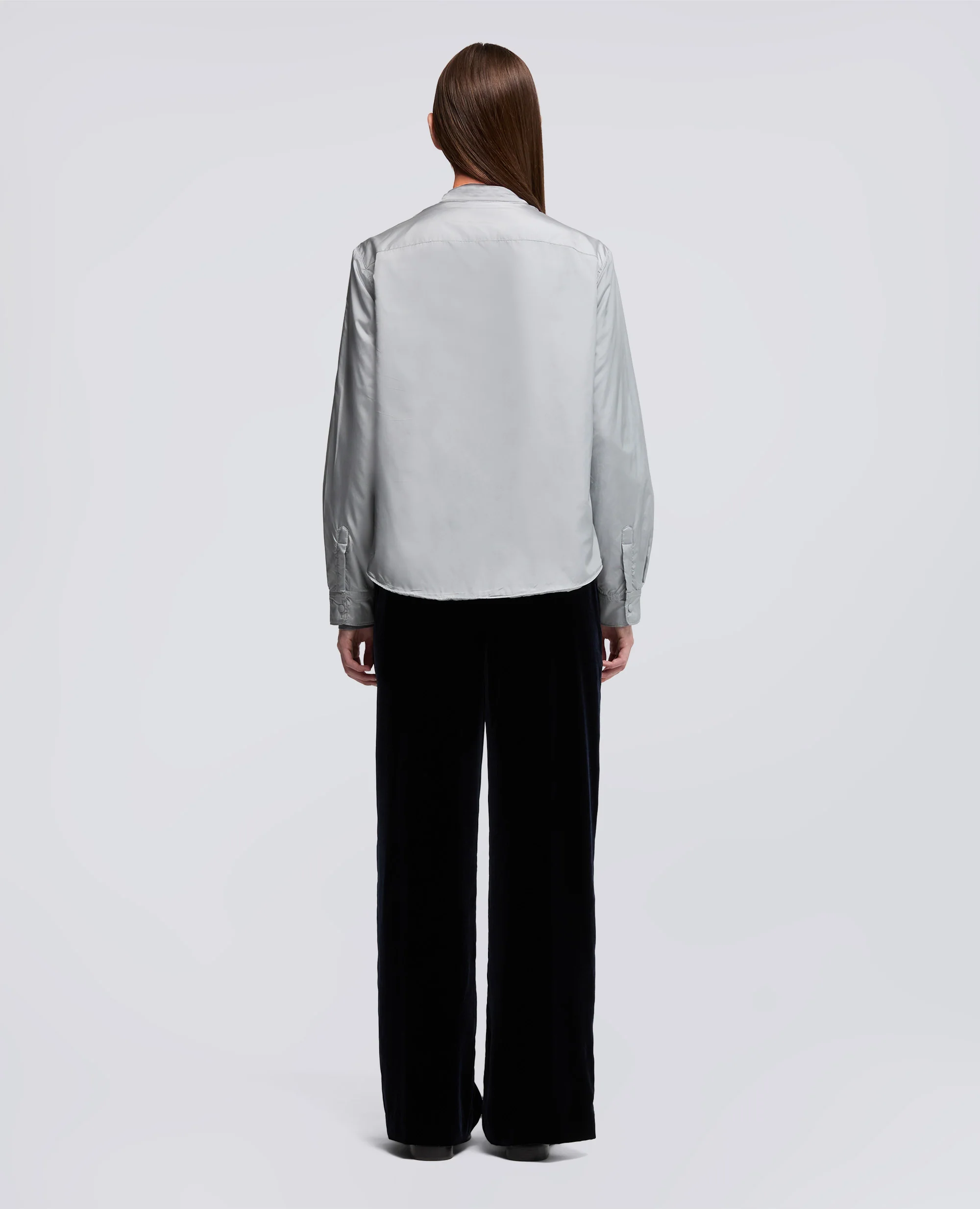GIACCA CAMICIA IN TAFFETÀ TECNICO - GRIGIO - Image 3