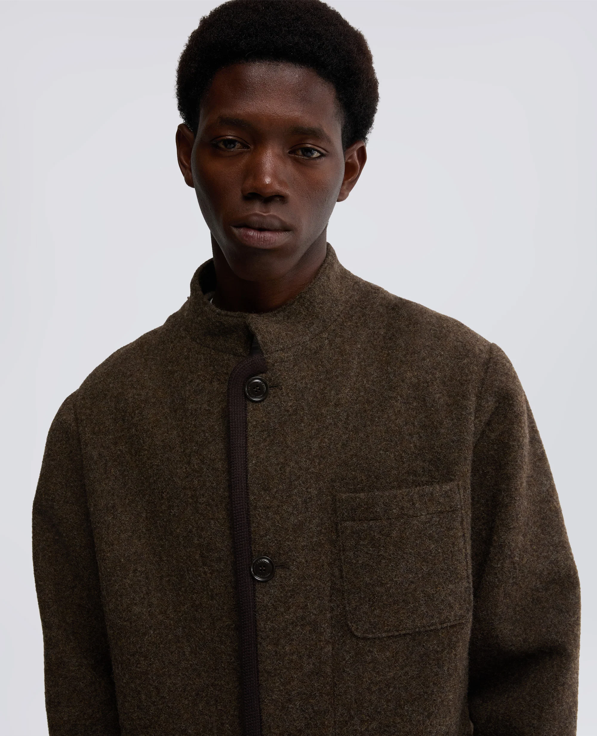 GIACCA CHANG IN LANA SHETLAND - MARRONE - Image 4