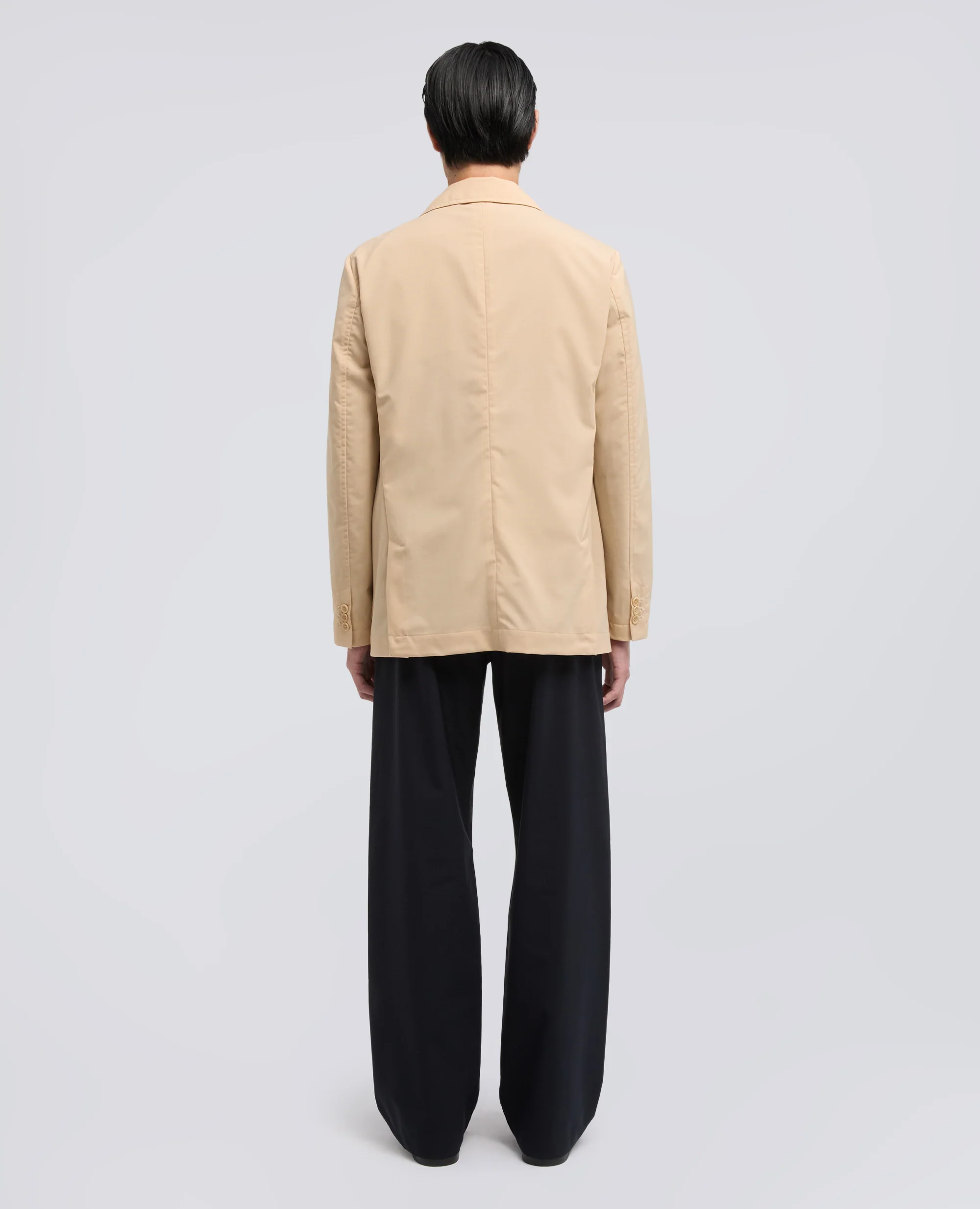 BLAZER IN LANA-POLIESTERE COMFORT - NATURALE - Image 3