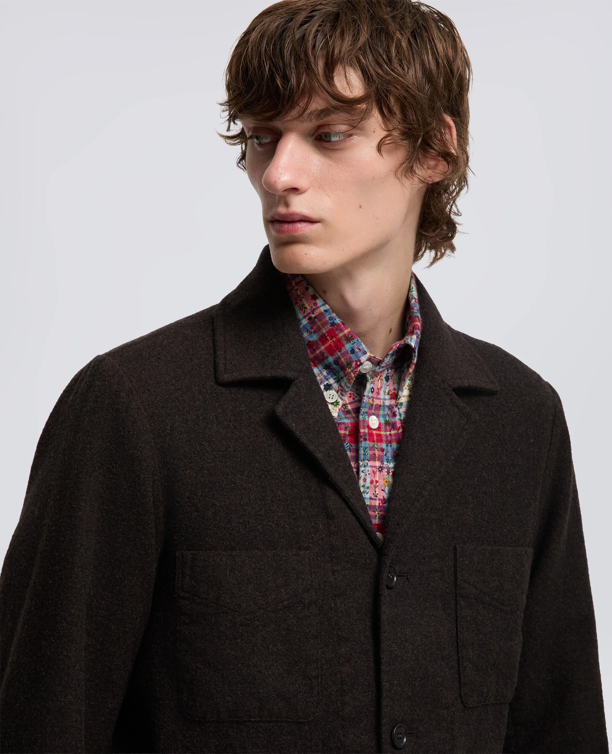 OVERSHIRT FANDANGO WINT IN LANA E CASHMERE - MARRONE - Image 4