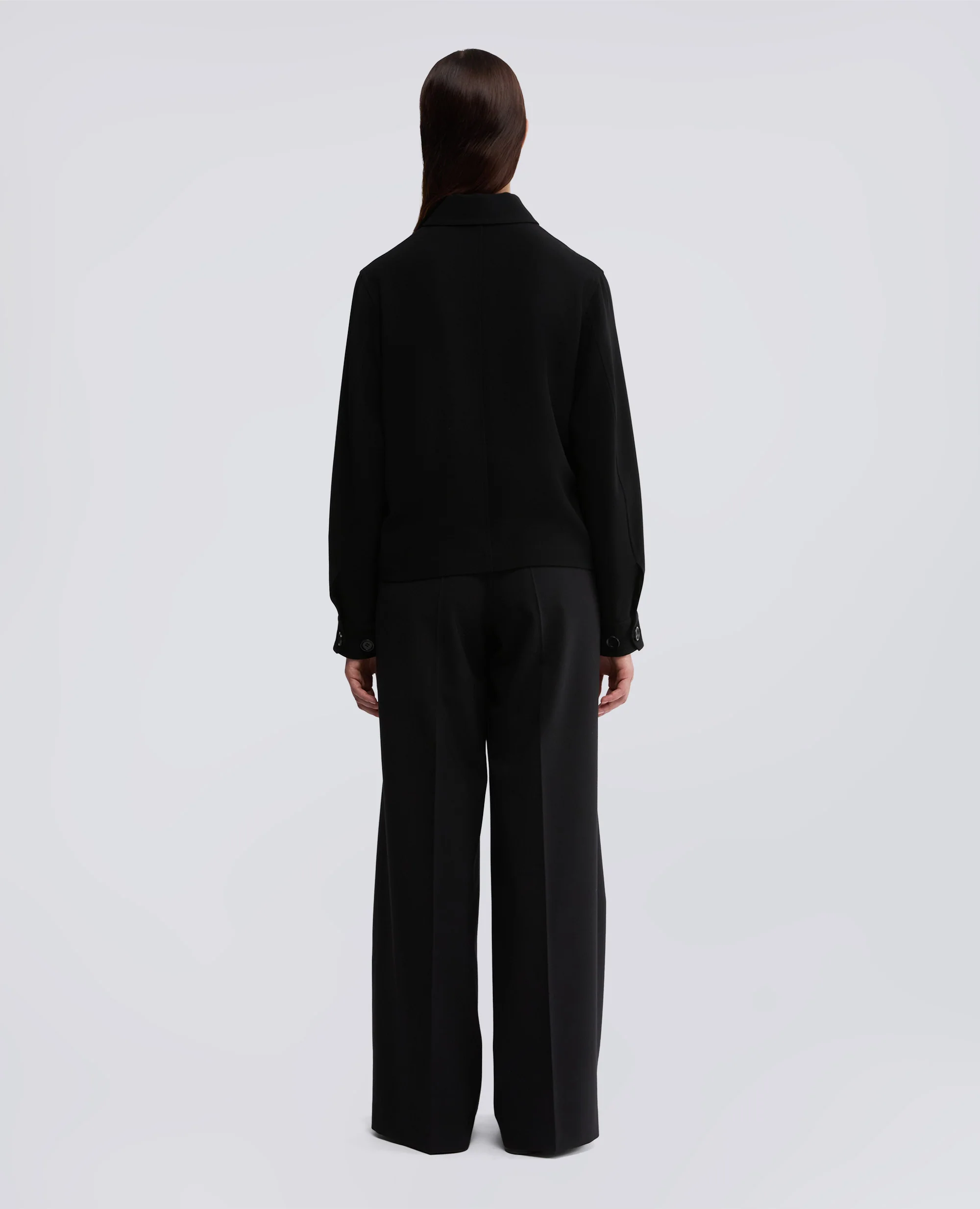 GIACCA BOXY IN CREPE CADY - NERO - Image 3