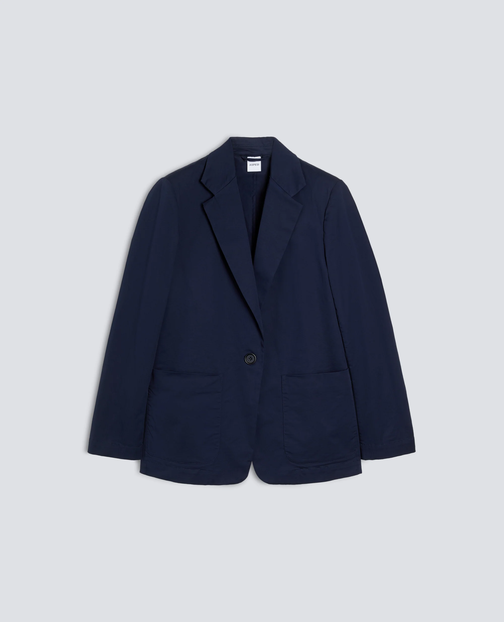 GIACCA MONOPETTO DECOSTRUITA IN TWILL DI COTONE - NAVY