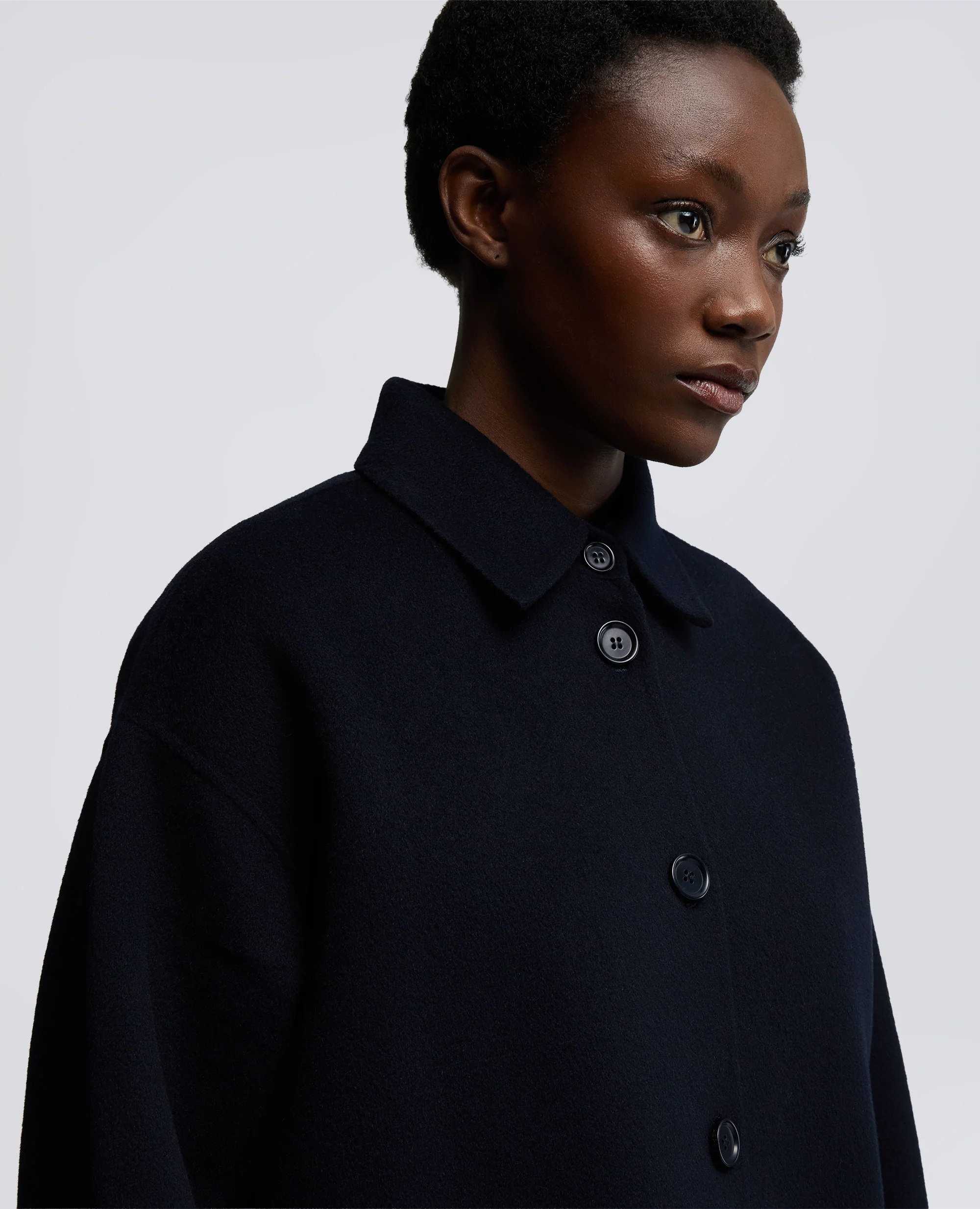 OVERSHIRT IN DOUBLE DI LANA - NAVY - Image 4
