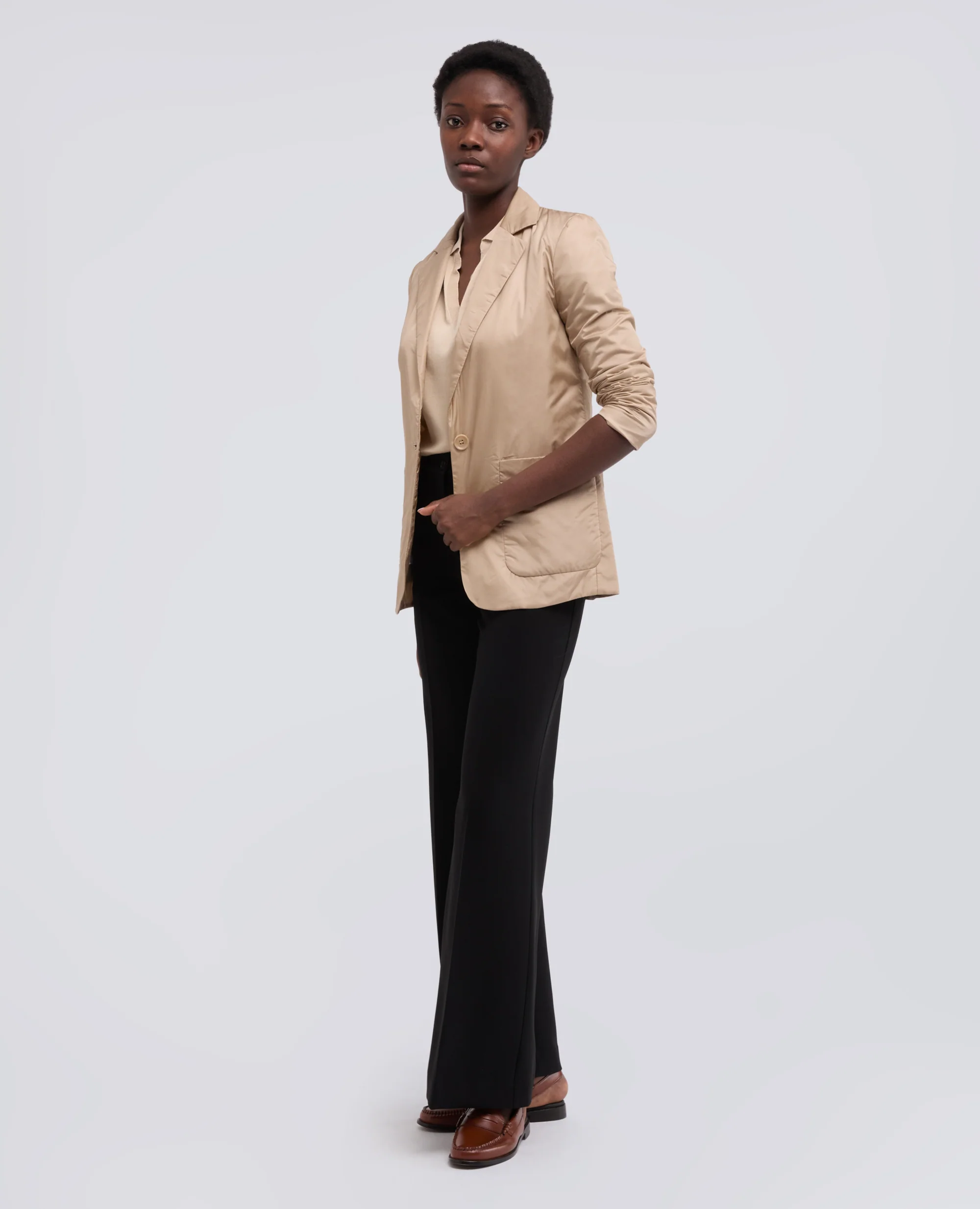 GIACCA IN NYLON IMBOTTITA - BEIGE - Image 2