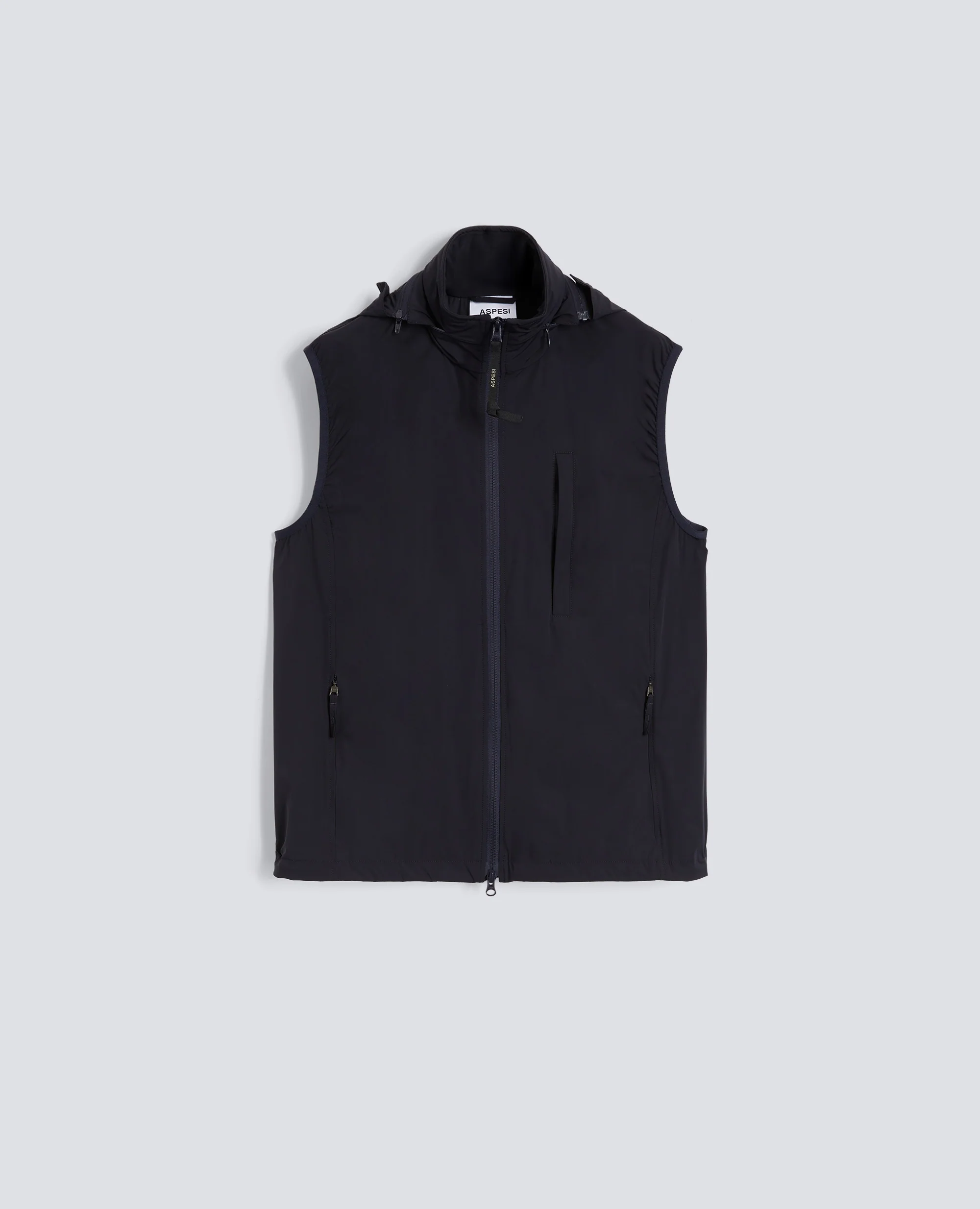 GILET SFODERATO IN NYLON STRETCH - NAVY