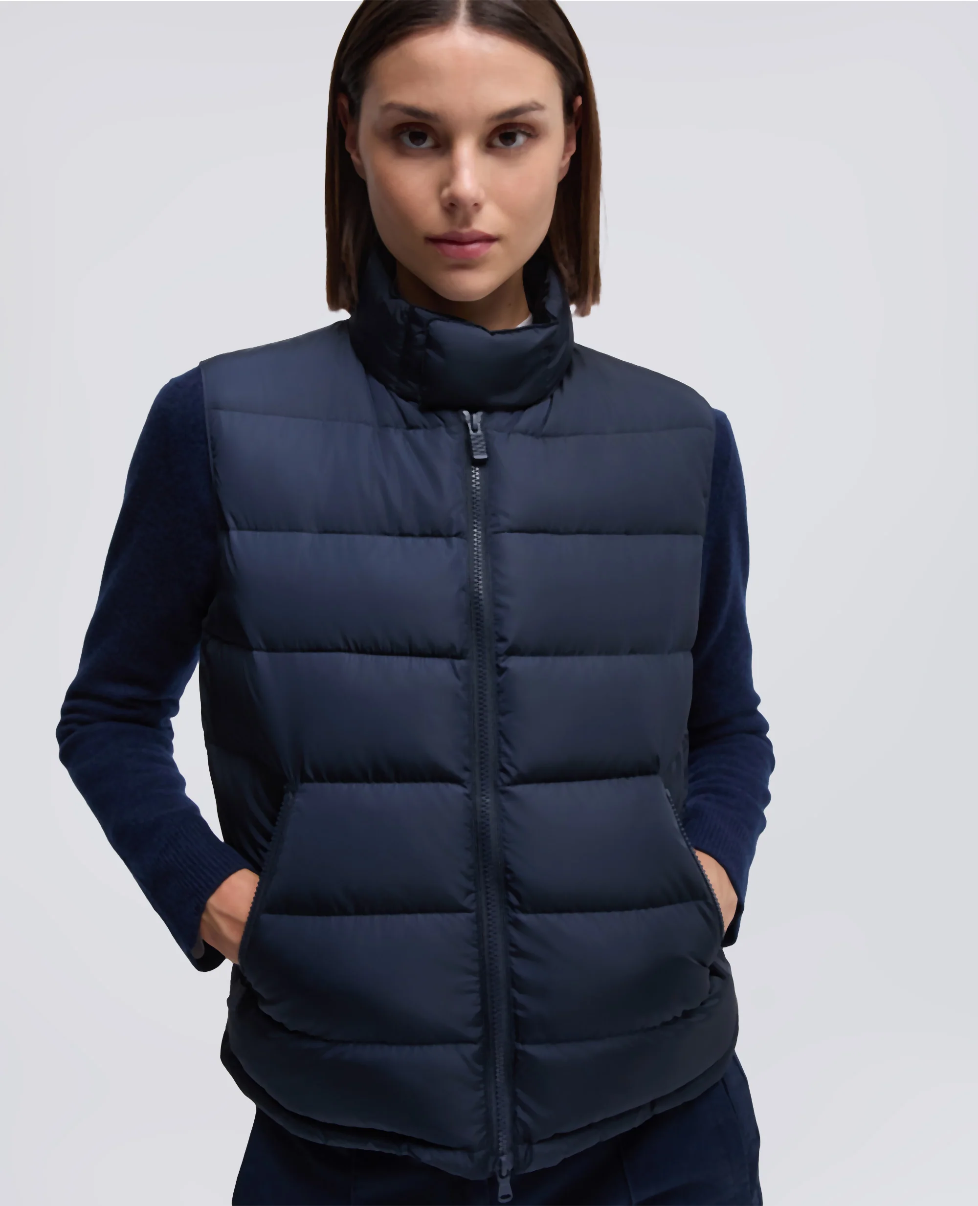 GILET NEW MINNIE IN NYLON RICICLATO - NAVY - Image 4