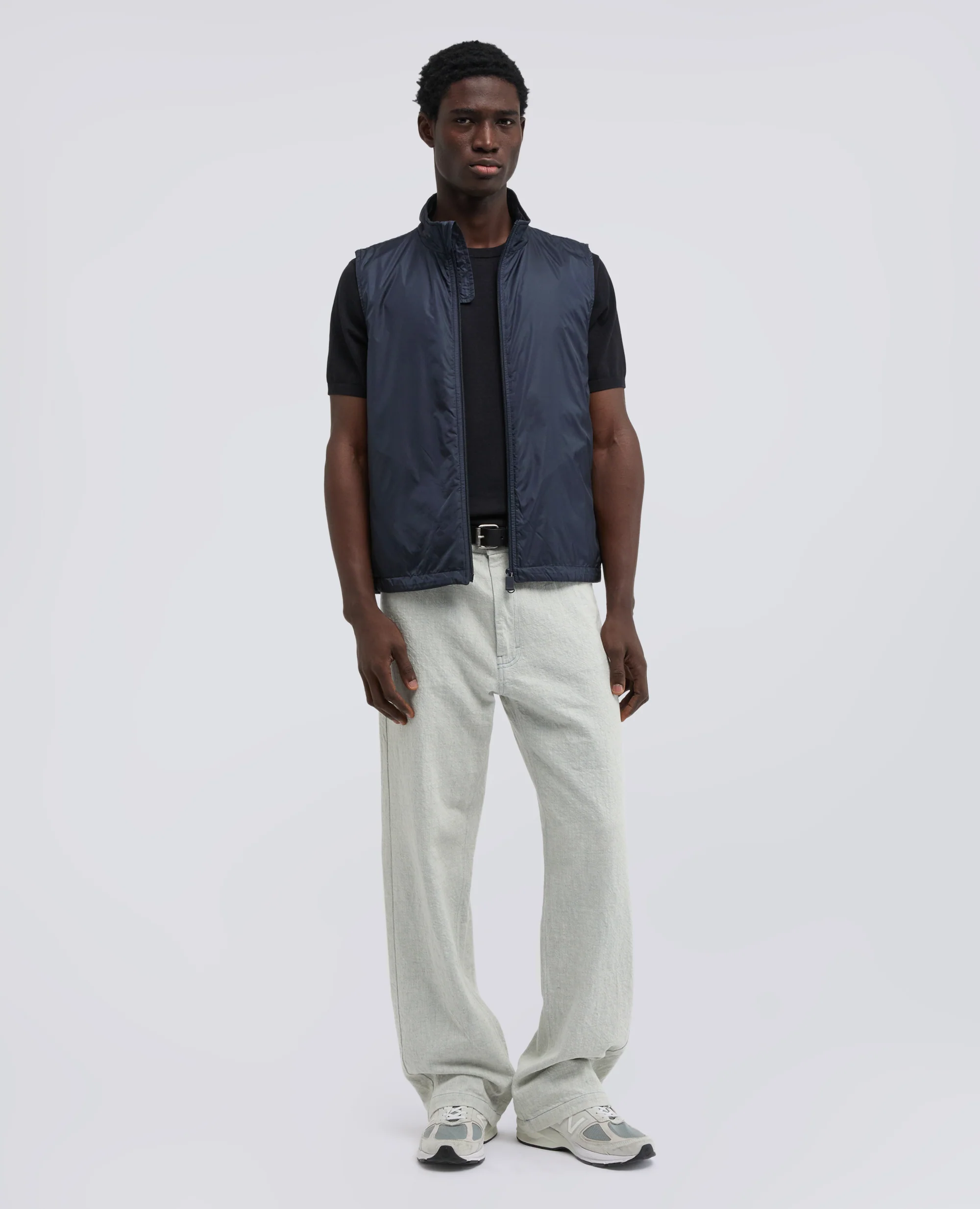 GILET VERNES IN NYLON - NAVY - Image 2