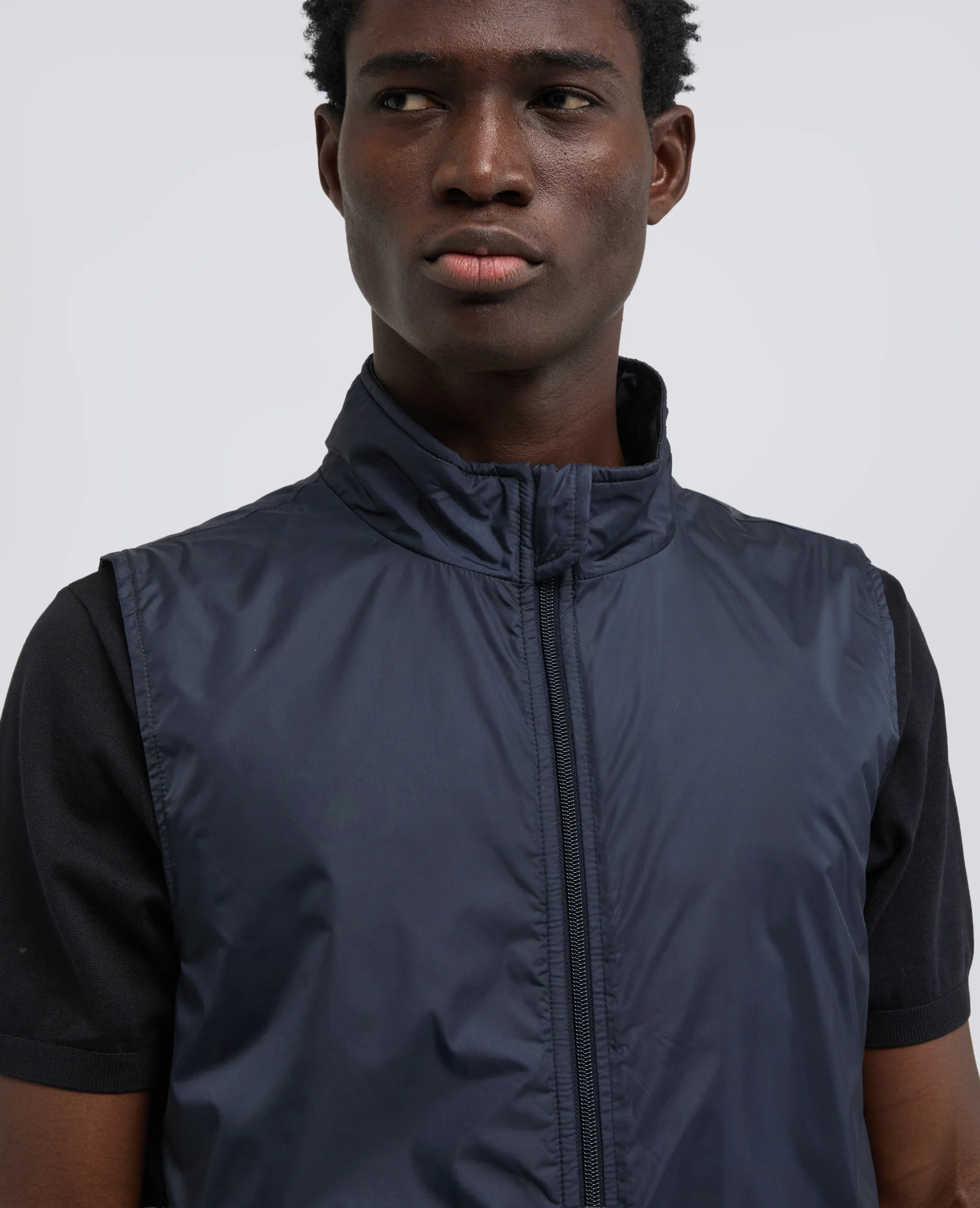 GILET VERNES IN NYLON - NAVY - Image 4