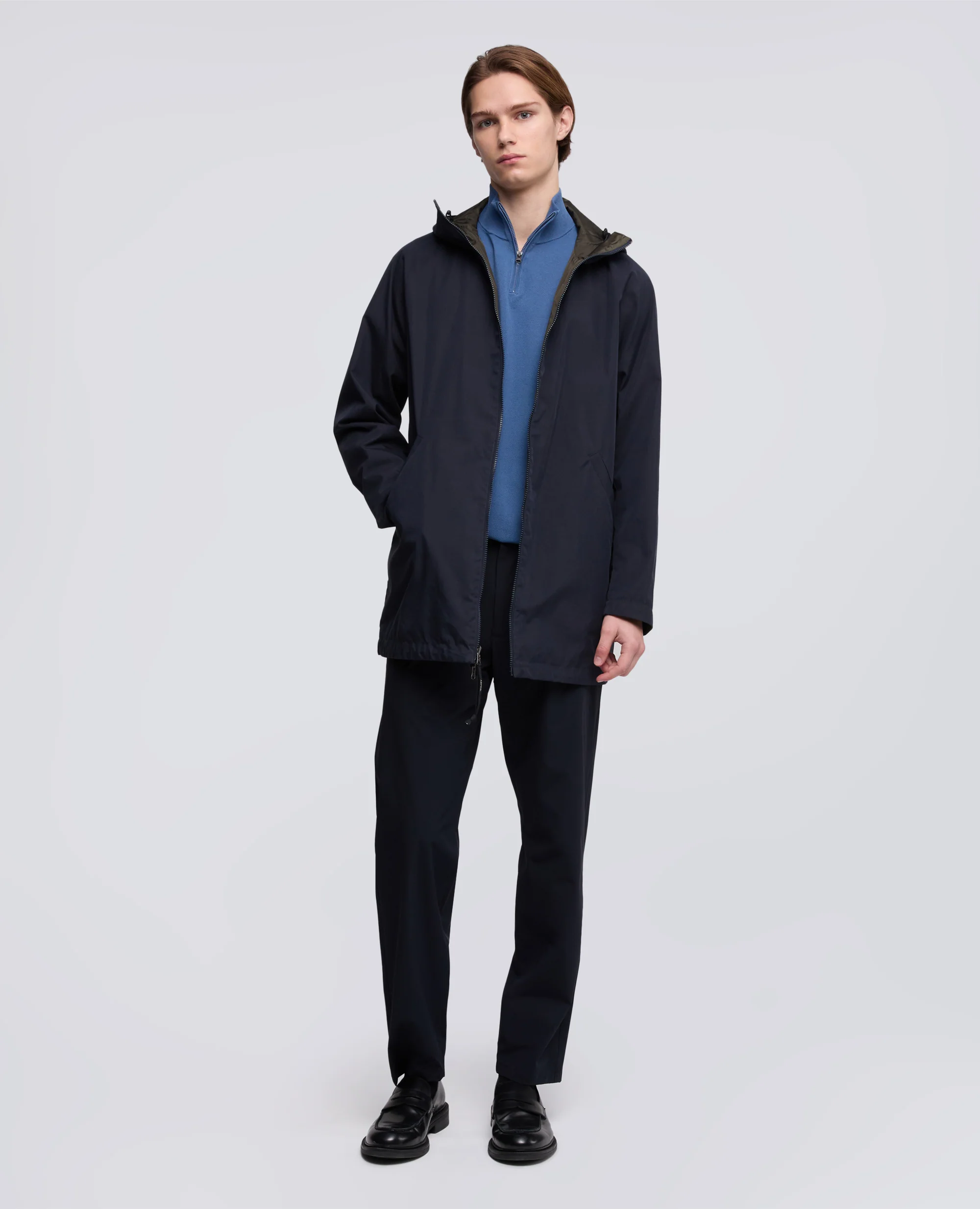 GIUBBOTTO REVERSIBILE IN TWILL DI COTONE - NAVY - Image 2
