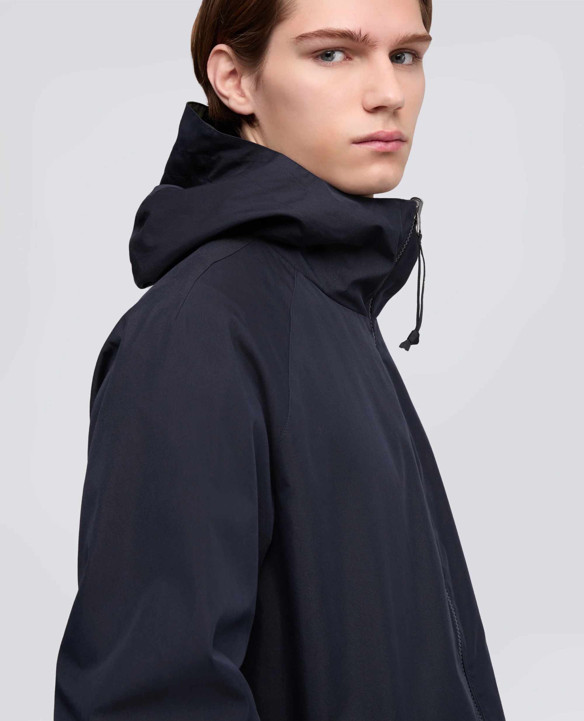 GIUBBOTTO REVERSIBILE IN TWILL DI COTONE - NAVY - Image 4