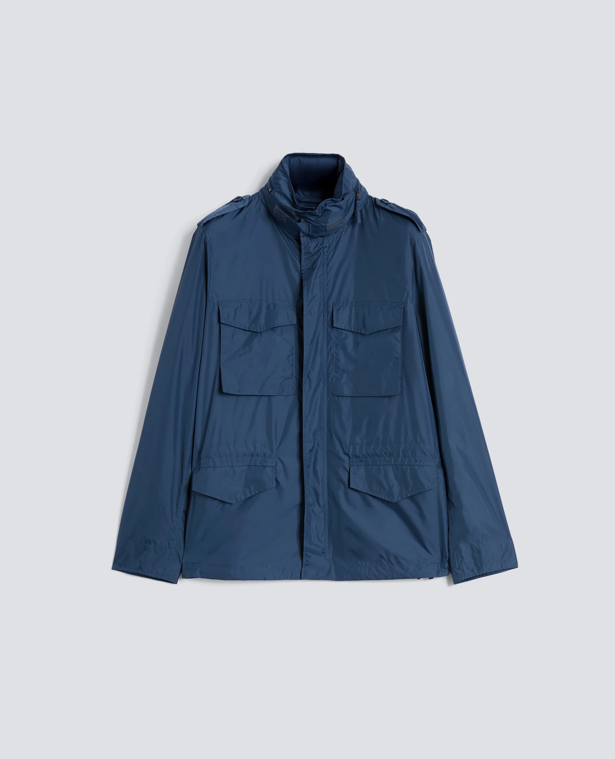 GIUBBOTTO MINI FIELD IN NYLON CON CAPPUCCIO STACCABILE - AVIO