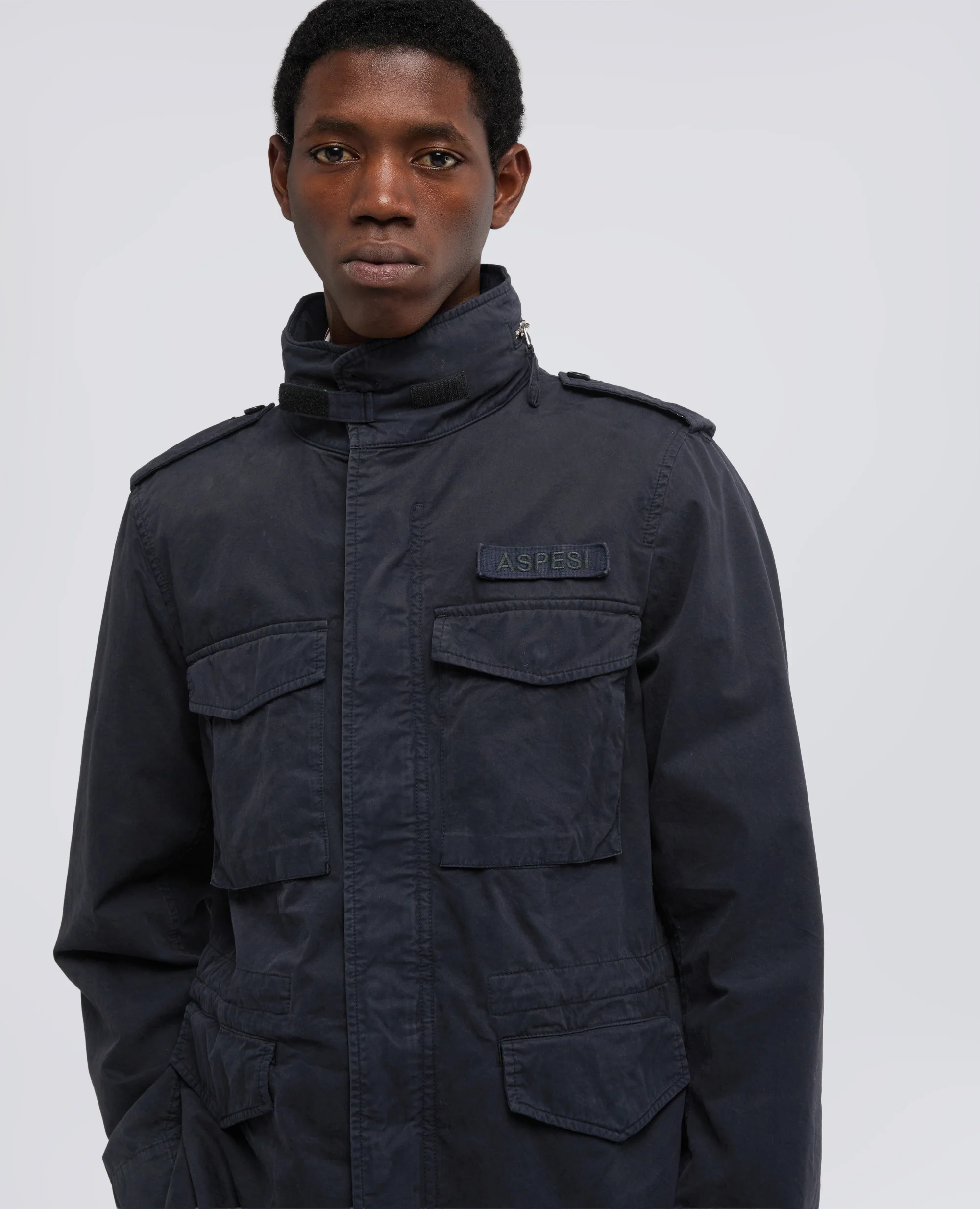 GIUBBOTTO MINI FIELD VENTO IN GABARDINA DI COTONE - NAVY - Image 4