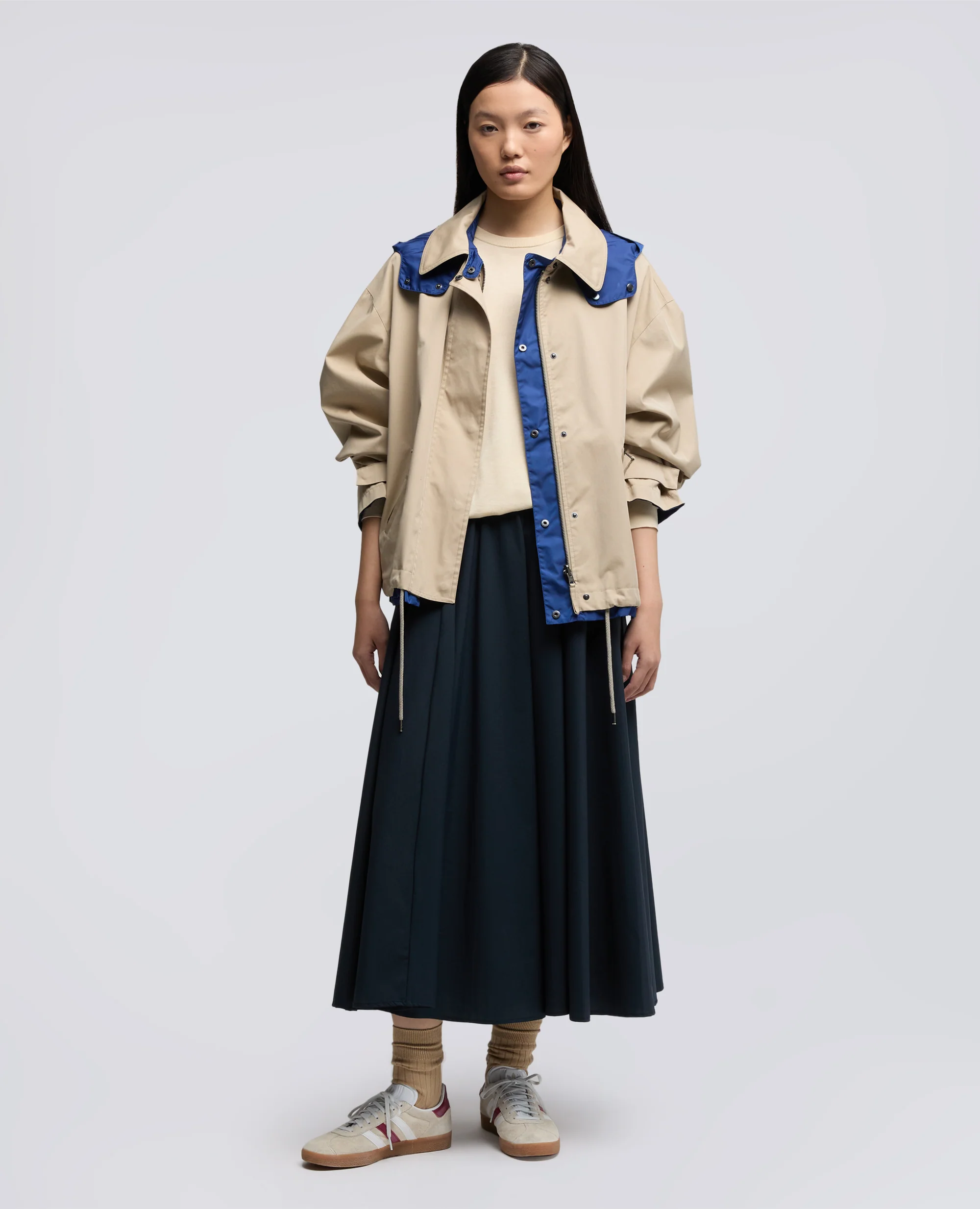 GIUBBOTTO REVERSIBILE  IN TWILL DI COTONE POLIAMMIDE E NYLON - COLONIALE - Image 2