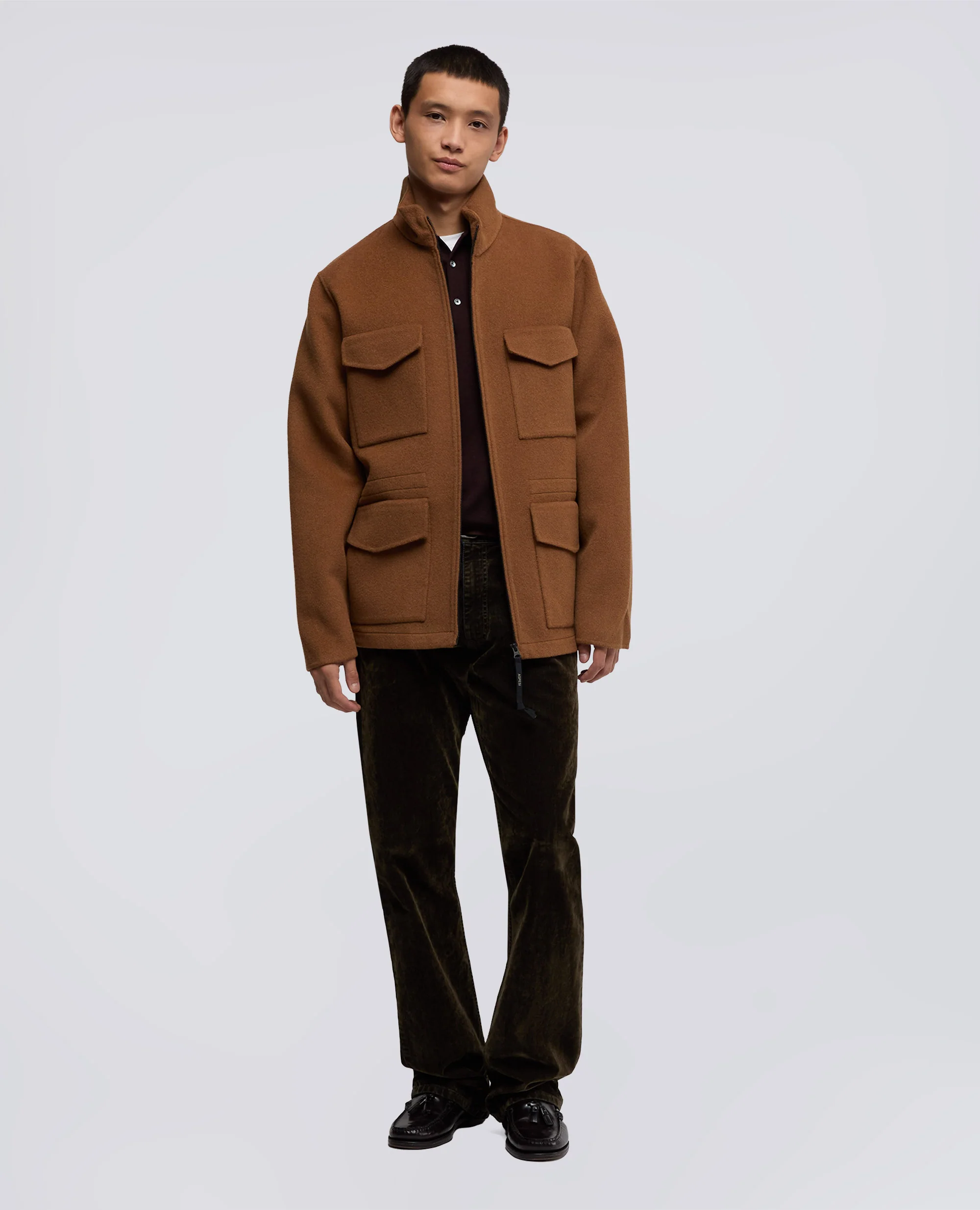 FIELD JACKET NELSON IN DOUBLE DI LANA - CAMMELLO - Image 2