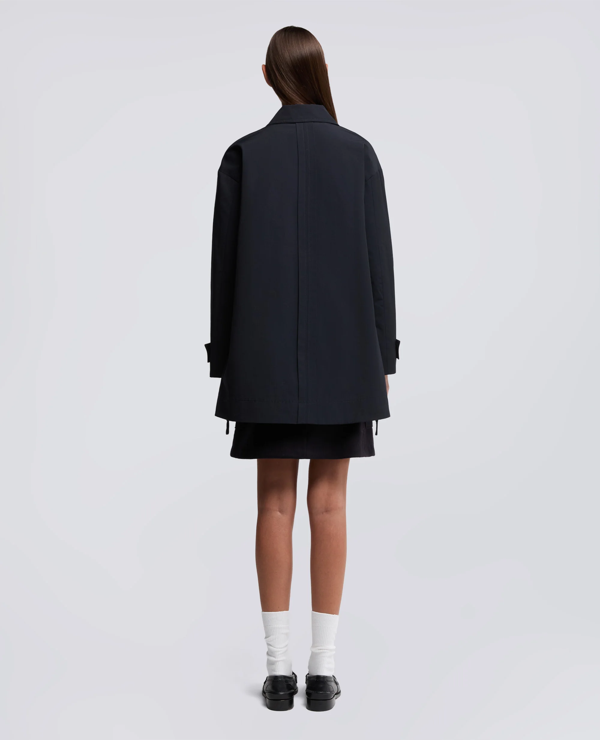 TRENCH CORTO SCARLETT IN MISTO COTONE - NAVY - Image 3