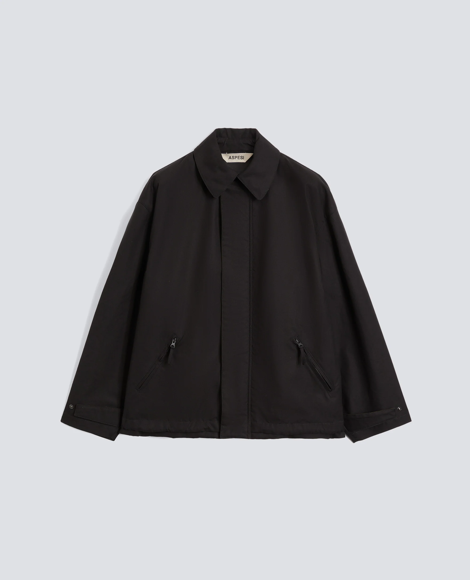 GIUBBOTTO IN COTONE DRY WAX - NERO