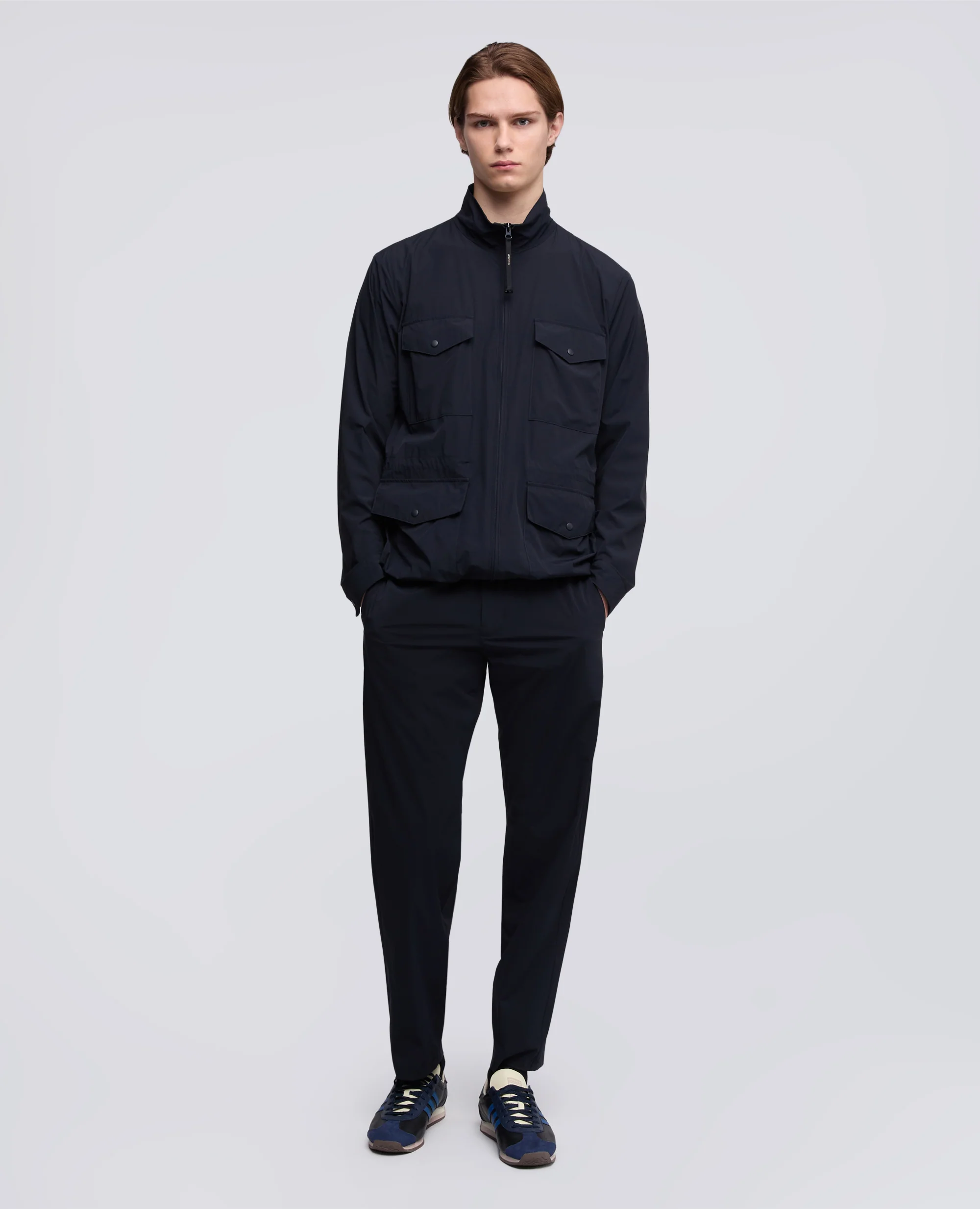 FIELD JACKET IN NYLON STRETCH - NAVY - Image 2