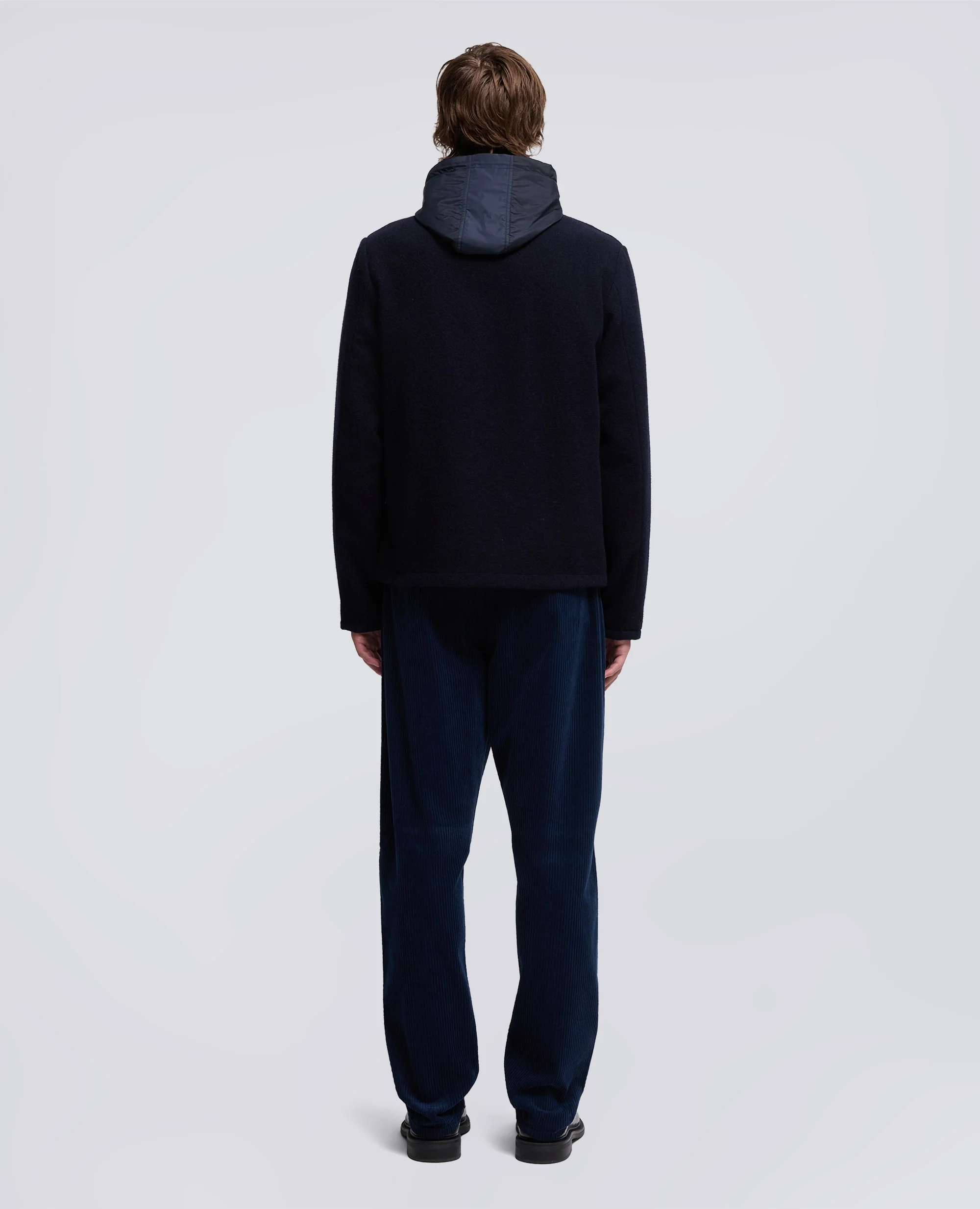 GIUBBOTTO WERNER IN LANA SHETLAND - NAVY - Image 3